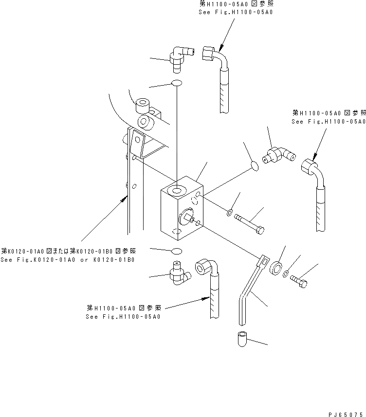 Схема запчастей Komatsu PC15MRX-1 - ГИДРОЛИНИЯ (РЕГУЛЯТОР CHANGE КЛАПАН) ГИДРАВЛИКА