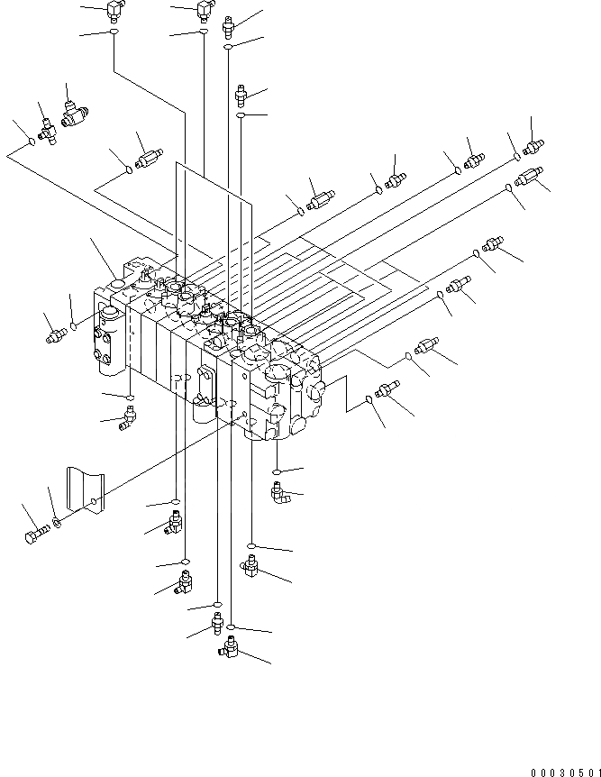 Схема запчастей Komatsu PC15R-8 - ОСНОВН. КЛАПАН И КОМПОНЕНТЫ (U.S.A. СПЕЦ-Я.) КАБИНА ОПЕРАТОРА И СИСТЕМА УПРАВЛЕНИЯ
