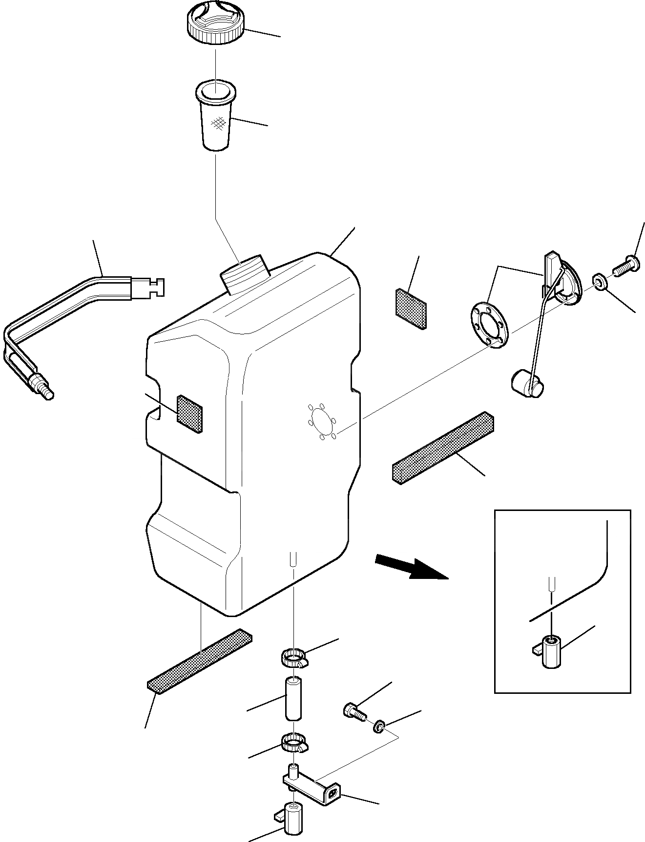 Схема запчастей Komatsu PC15R-8 - ТОПЛИВН. БАК. КОМПОНЕНТЫ ДВИГАТЕЛЯ И ЭЛЕКТРИКА