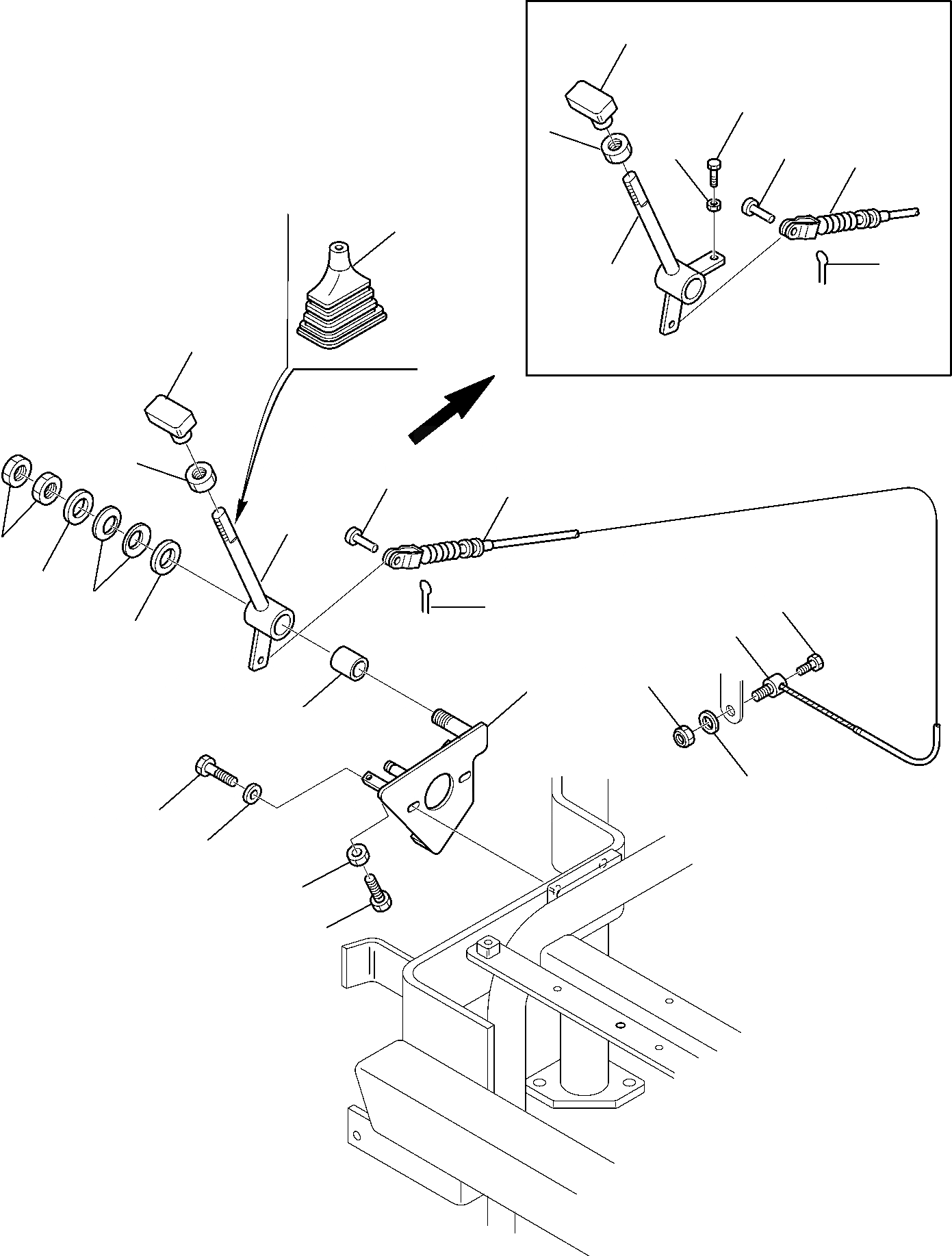 Схема запчастей Komatsu PC15R-8 - РЫЧАГ УПРАВЛ-Я ПОДАЧЕЙ ТОПЛИВА СИСТЕМА УПРАВЛЕНИЯ И ОСНОВНАЯ РАМА