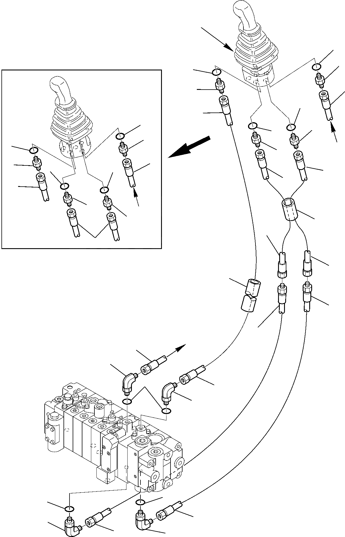 Схема запчастей Komatsu PC15R-8 - ЛЕВ. СЕРВОУПРАВЛ. СИСТЕМА УПРАВЛЕНИЯ И ОСНОВНАЯ РАМА