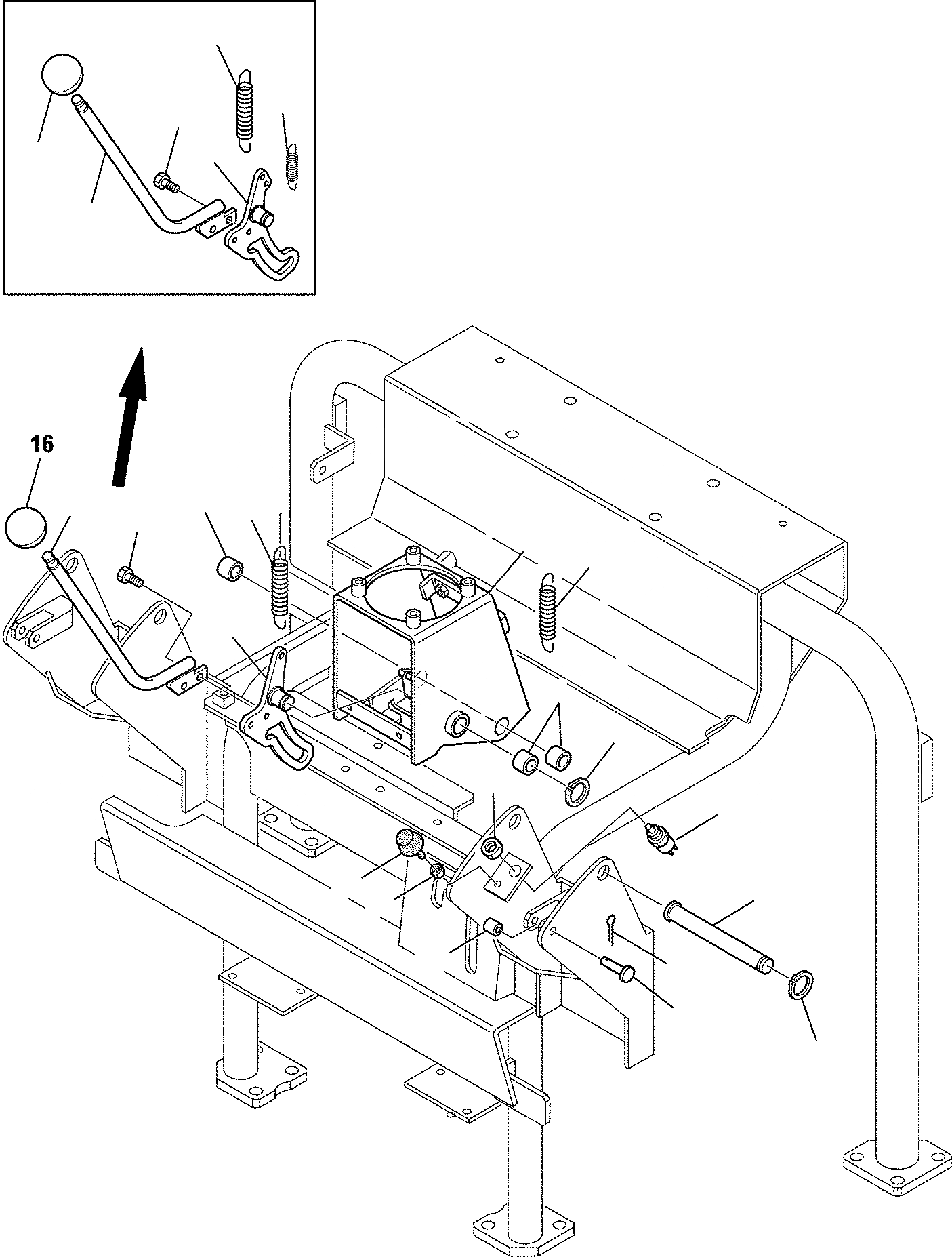 Схема запчастей Komatsu PC15R-8 - СУППОРТ ЛЕВ. PPC КЛАПАН СИСТЕМА УПРАВЛЕНИЯ И ОСНОВНАЯ РАМА