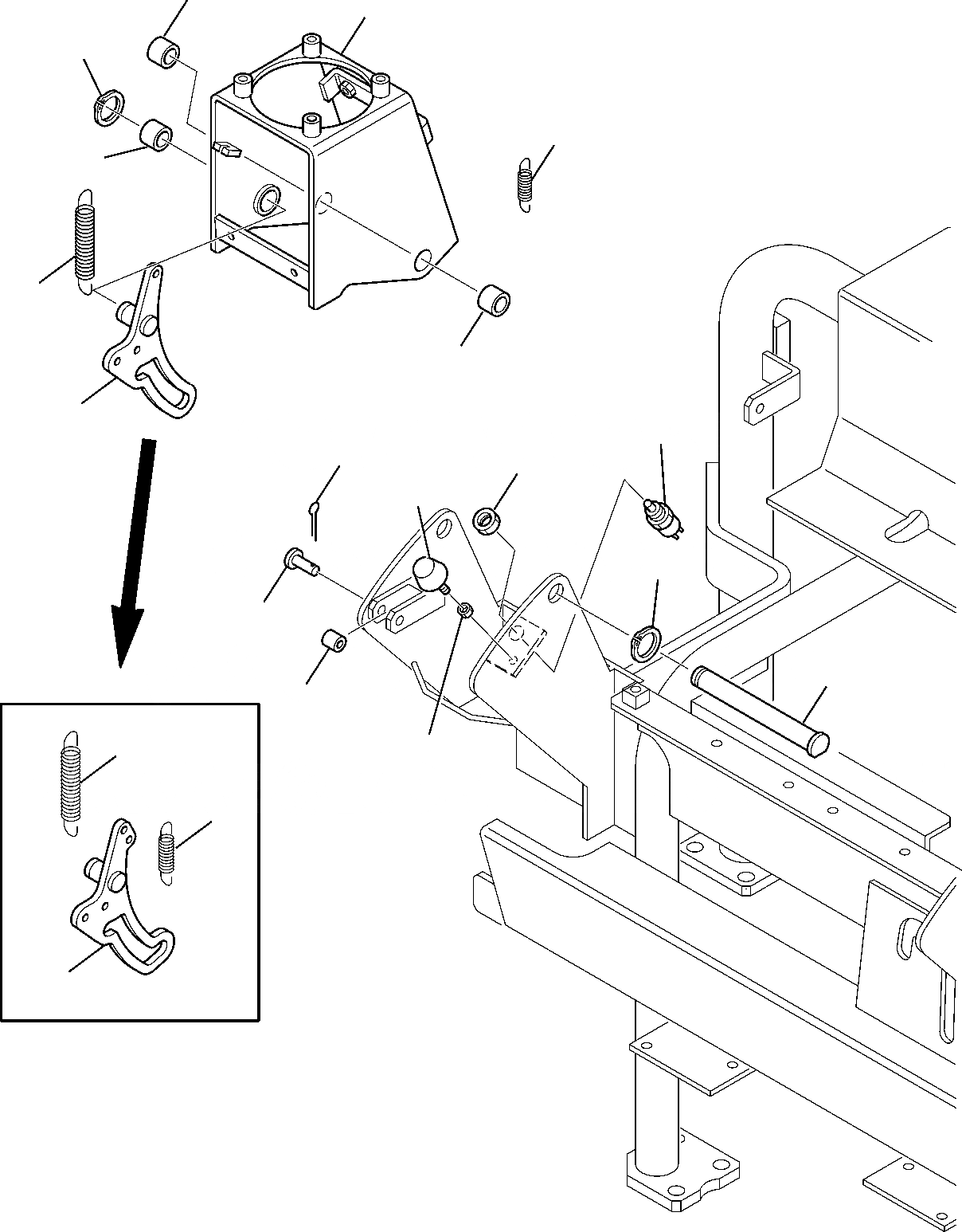 Схема запчастей Komatsu PC15R-8 - СУППОРТO ПРАВ. КЛАПАН PPC(ДЛЯ КАБИНЫIN) СИСТЕМА УПРАВЛЕНИЯ И ОСНОВНАЯ РАМА