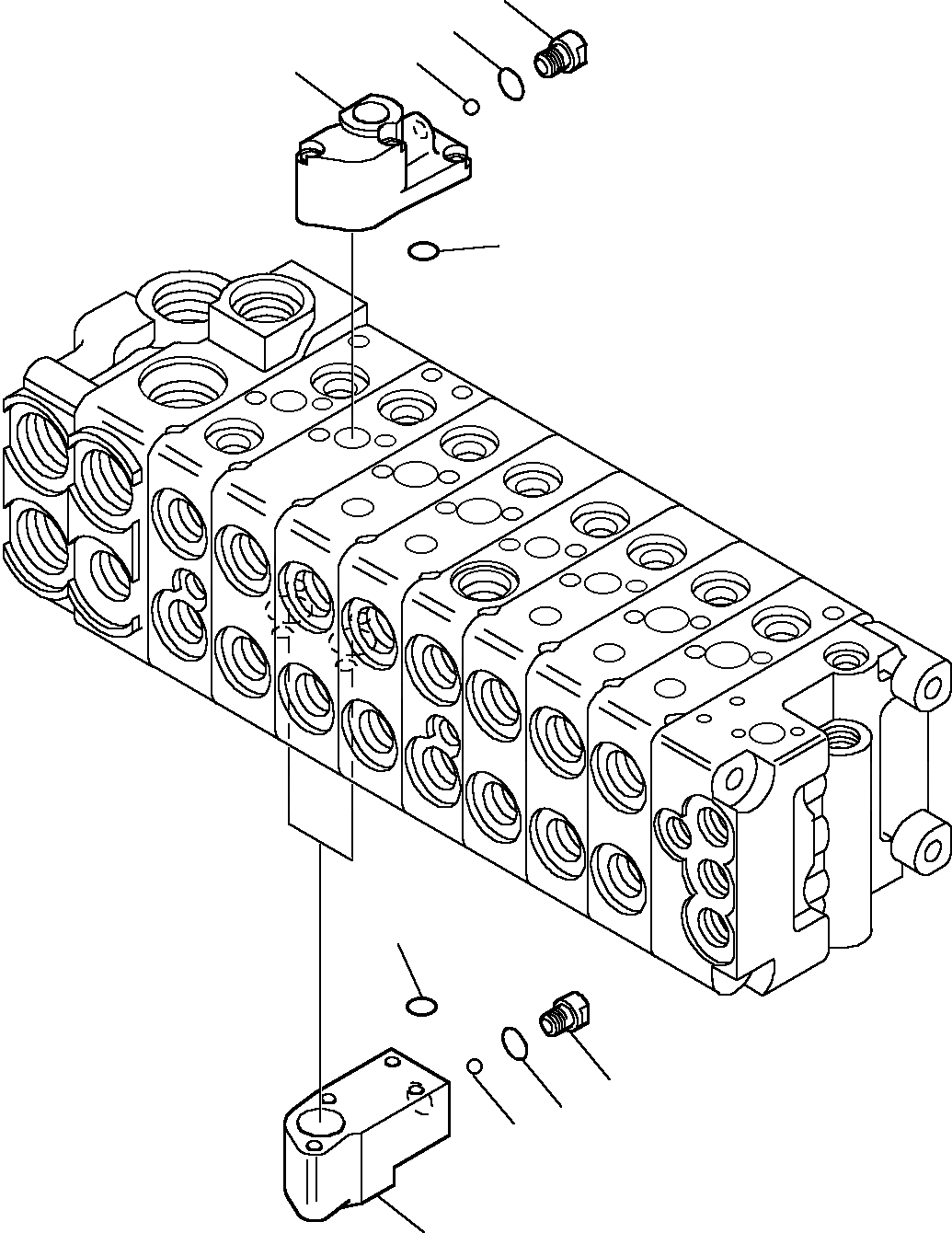 Схема запчастей Komatsu PC15R-8 - УПРАВЛЯЮЩ. КЛАПАН (/) УПРАВЛ-Е РАБОЧИМ ОБОРУДОВАНИЕМ