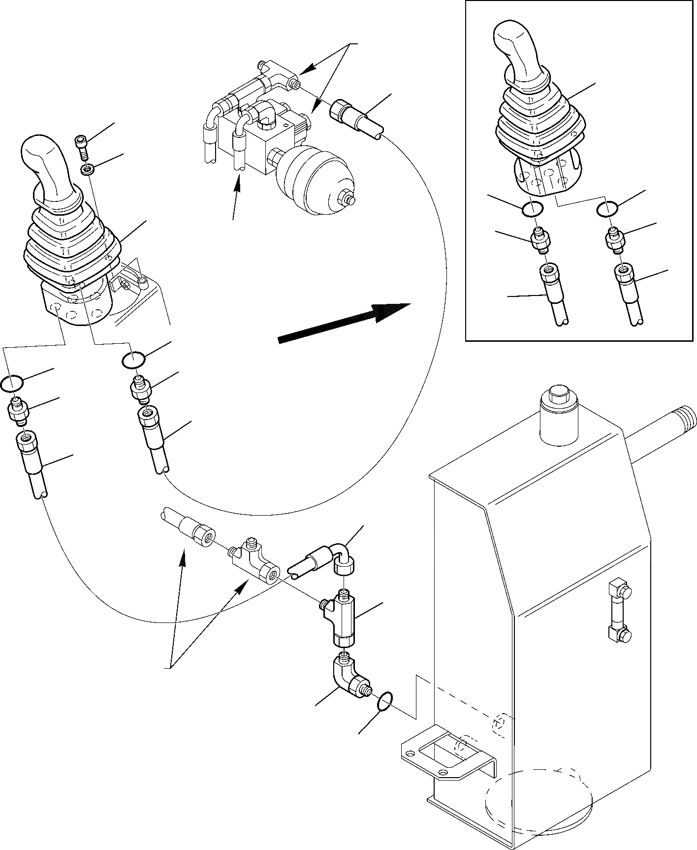 Схема запчастей Komatsu PC15R-8 - ГИДРОЛИНИЯ ЛЕВ. (СЕРВОУПРАВЛ. ЛИНИЯ) УПРАВЛ-Е РАБОЧИМ ОБОРУДОВАНИЕМ