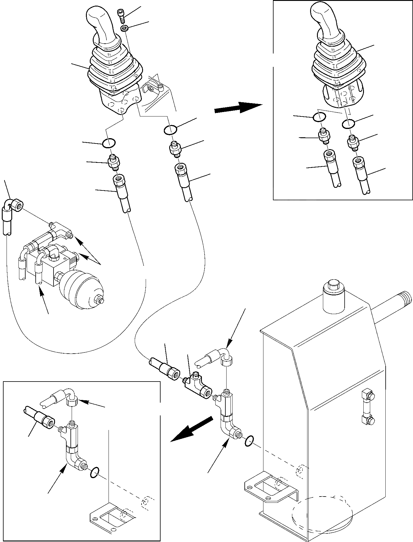 Схема запчастей Komatsu PC15R-8 - ГИДРОЛИНИЯ ПРАВ. (СЕРВОУПРАВЛ. ЛИНИЯ) УПРАВЛ-Е РАБОЧИМ ОБОРУДОВАНИЕМ