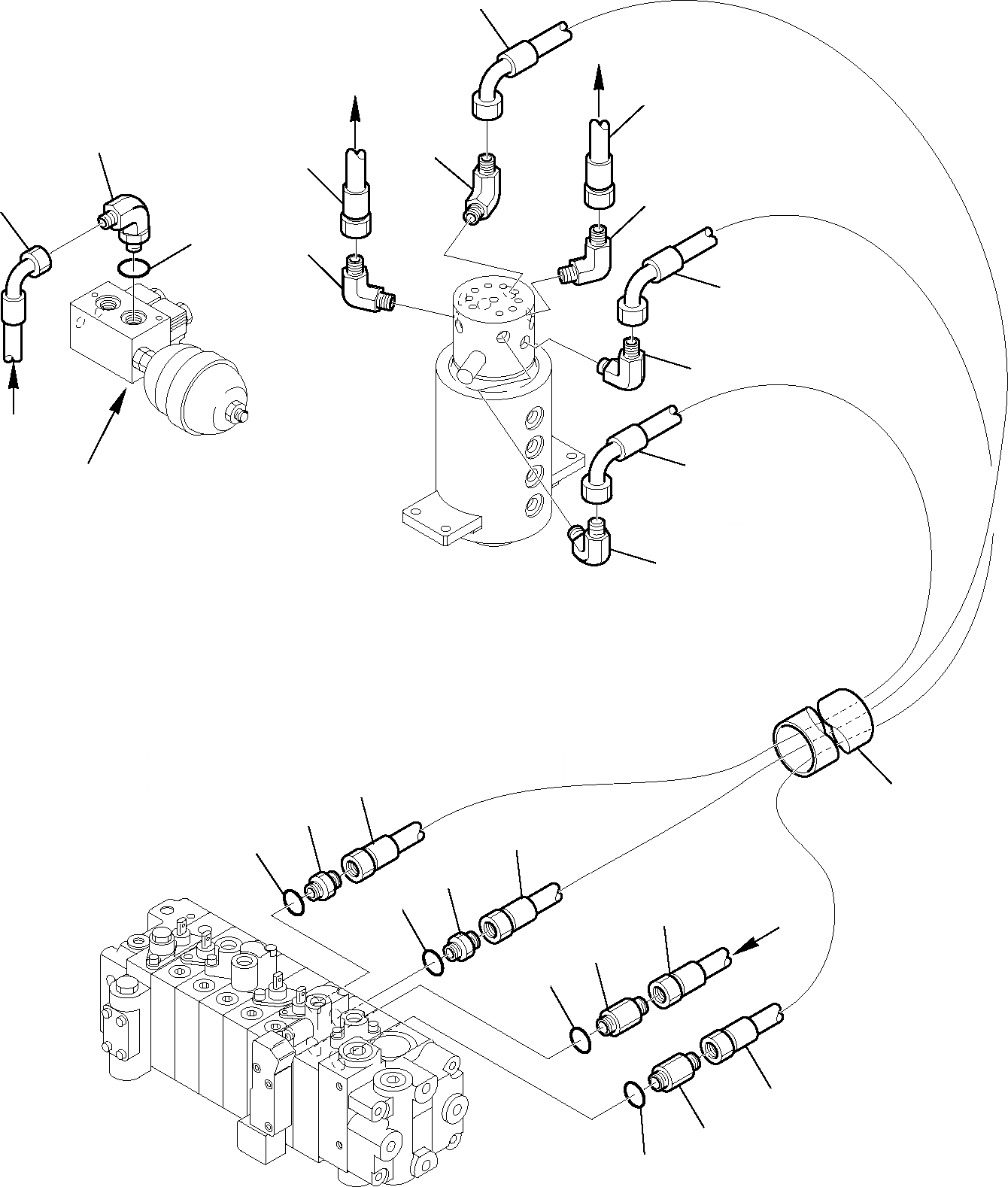 Схема запчастей Komatsu PC15R-8 - ГИДРОЛИНИЯ (МОТОР ХОДА ЛИНИЯ) (ВЕРХН.) (РЕГУЛЯТОР НИЖН.CARR УПРАВЛ-Е РАБОЧИМ ОБОРУДОВАНИЕМ