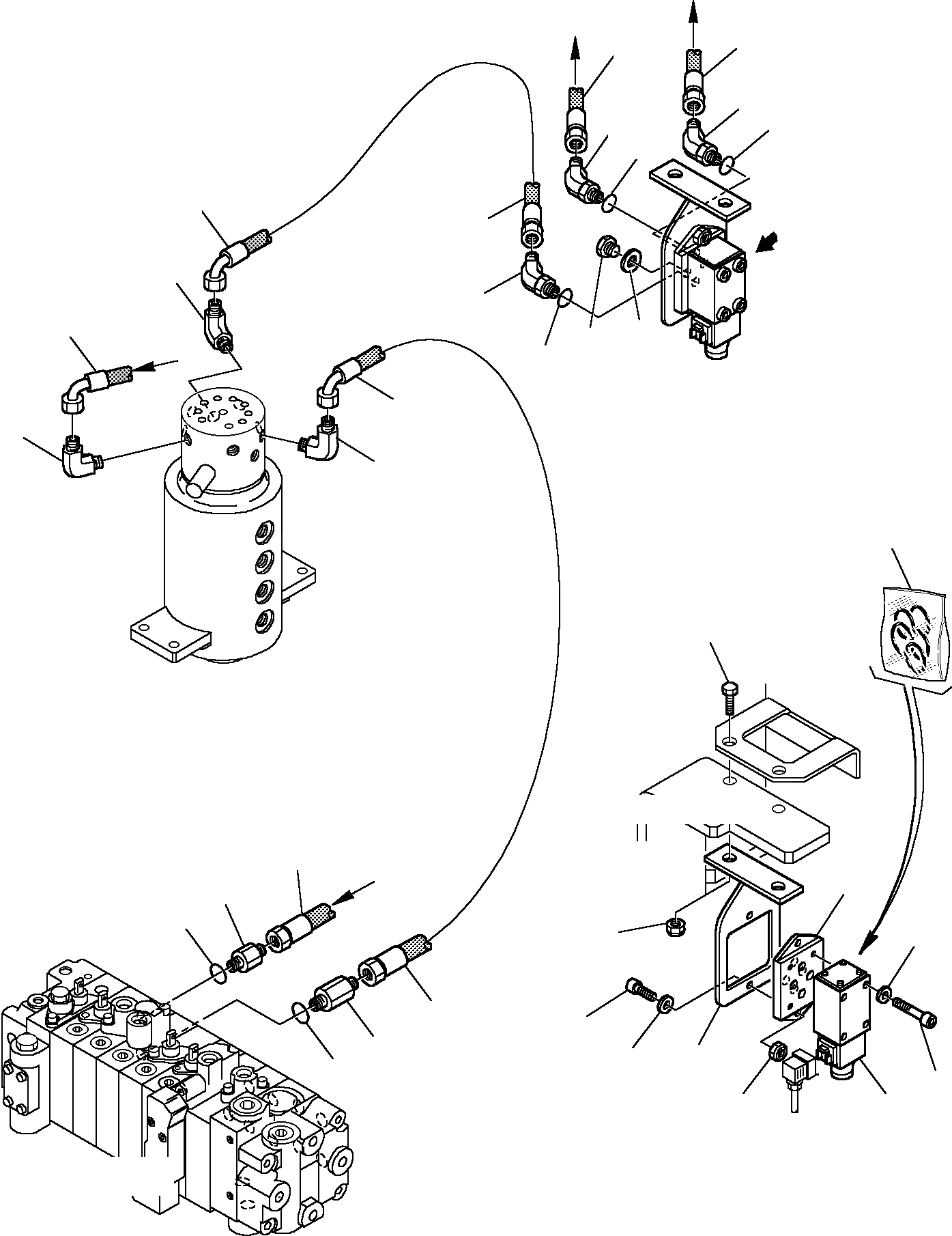 Схема запчастей Komatsu PC15R-8 - ГИДРОЛИНИЯ (ОТВАЛ ЛИНИЯ И РЕГУЛЯТОР НИЖН.CARRIAGE) (ВЕРХН.) УПРАВЛ-Е РАБОЧИМ ОБОРУДОВАНИЕМ