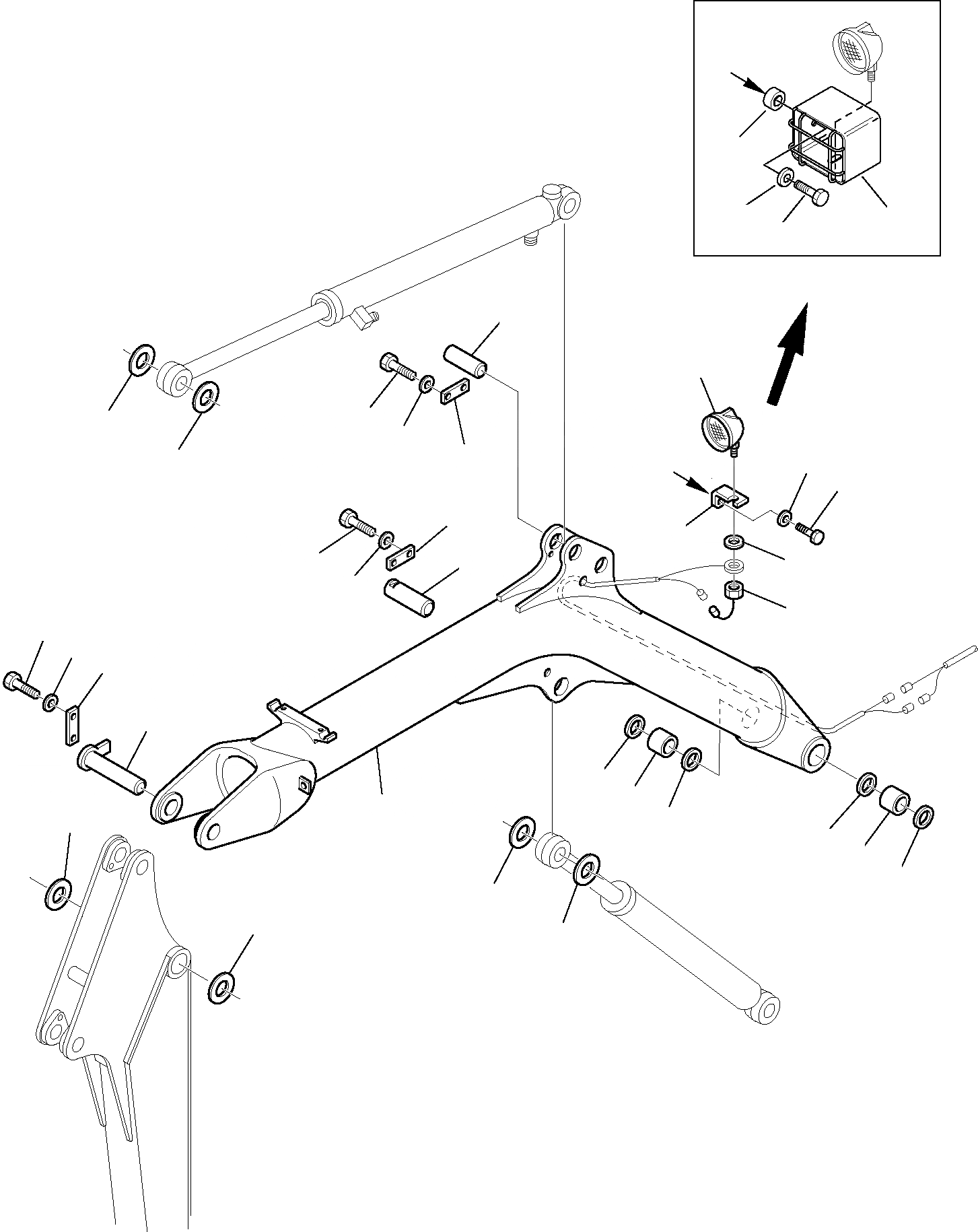 Схема запчастей Komatsu PC15R-8 - СТРЕЛА РАБОЧЕЕ ОБОРУДОВАНИЕ