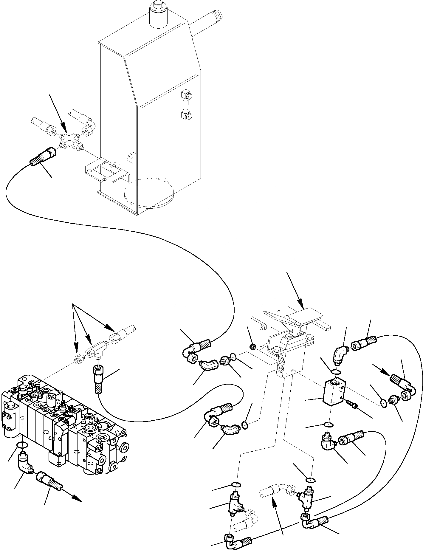 Схема запчастей Komatsu PC15R-8 - ГИДРОЛИНИЯ (НАВЕСНОЕ ОБОРУД-Е) (/) (ОПЦИОНН.) РАБОЧЕЕ ОБОРУДОВАНИЕ