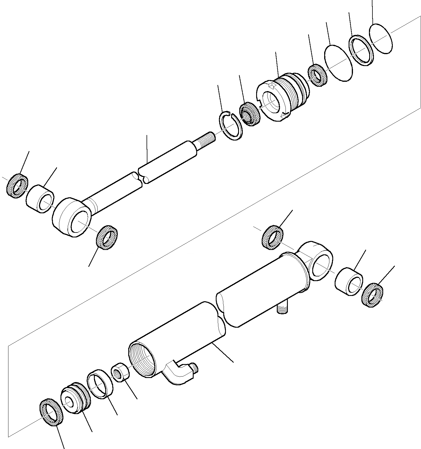 Схема запчастей Komatsu PC15R-8 - ЦИЛИНДР РУКОЯТИ РАБОЧЕЕ ОБОРУДОВАНИЕ