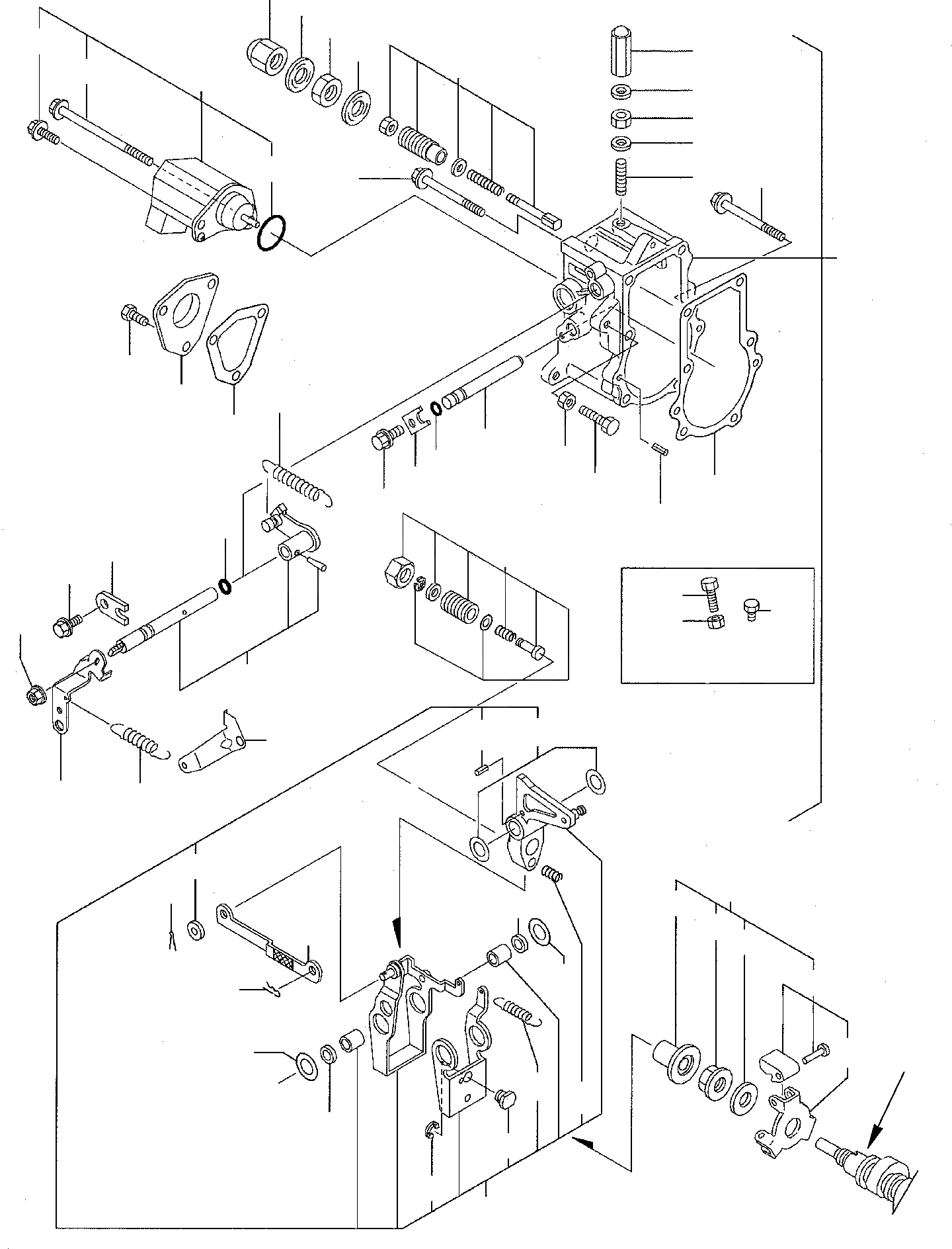Схема запчастей Komatsu PC15R-8 - РЕГУЛЯТОР ДВИГАТЕЛЬ