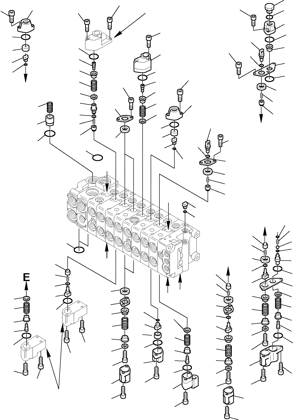 Схема запчастей Komatsu PC15R-8 - УПРАВЛЯЮЩ. КЛАПАН (/) УПРАВЛ-Е РАБОЧИМ ОБОРУДОВАНИЕМ