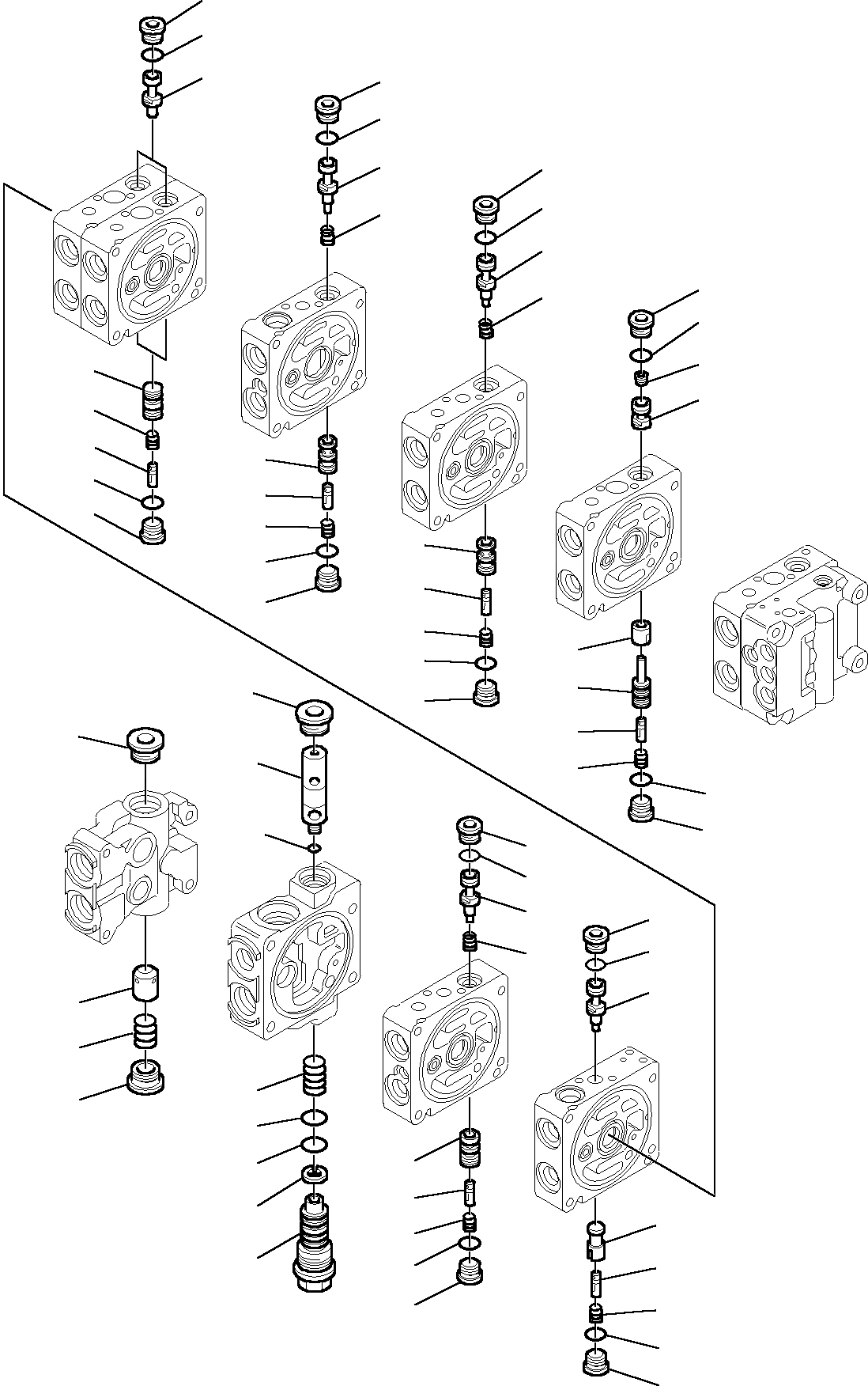 Схема запчастей Komatsu PC15R-8 - УПРАВЛЯЮЩ. КЛАПАН (/) УПРАВЛ-Е РАБОЧИМ ОБОРУДОВАНИЕМ