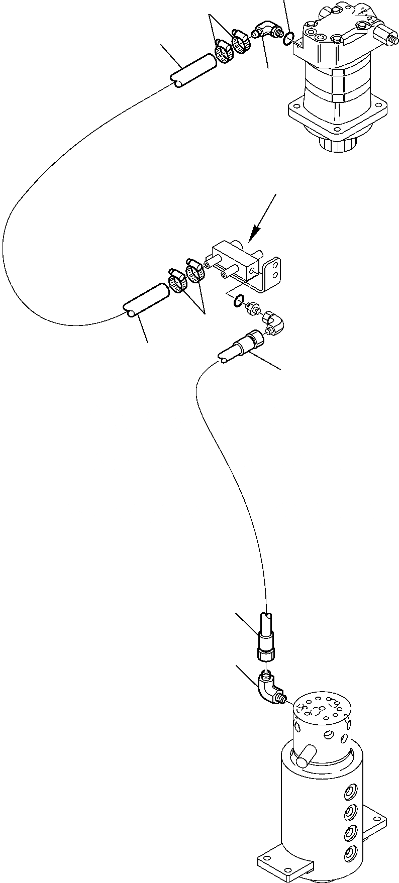 Схема запчастей Komatsu PC15R-8 - ГИДРОЛИНИЯ (ВОЗВРАТН. ЛИНИЯ) (РЕГУЛЯТОР НИЖН.CARRIAGE) УПРАВЛ-Е РАБОЧИМ ОБОРУДОВАНИЕМ