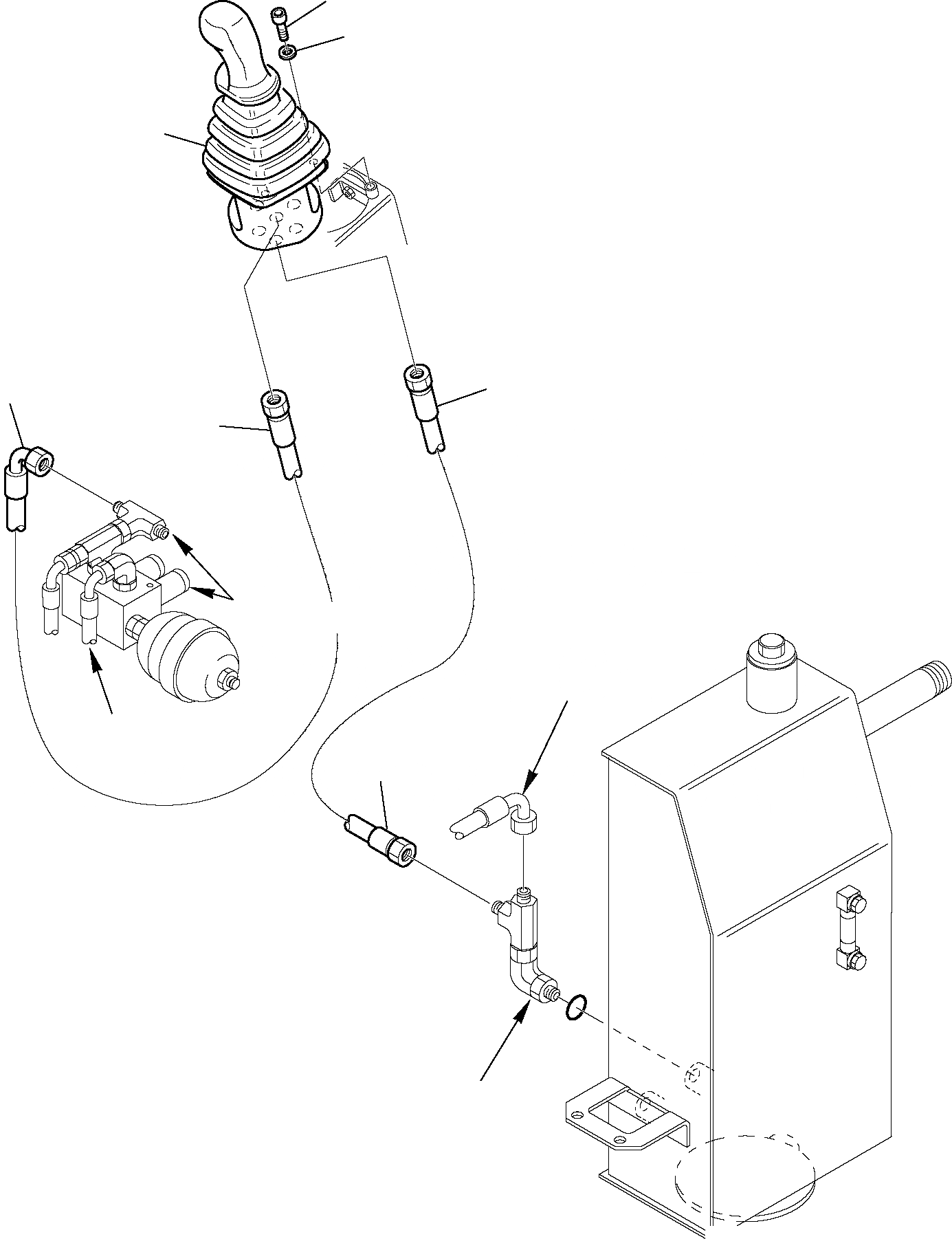 Схема запчастей Komatsu PC15R-8 - ГИДРОЛИНИЯ ПРАВ. (СЕРВОУПРАВЛ. ЛИНИЯ) УПРАВЛ-Е РАБОЧИМ ОБОРУДОВАНИЕМ