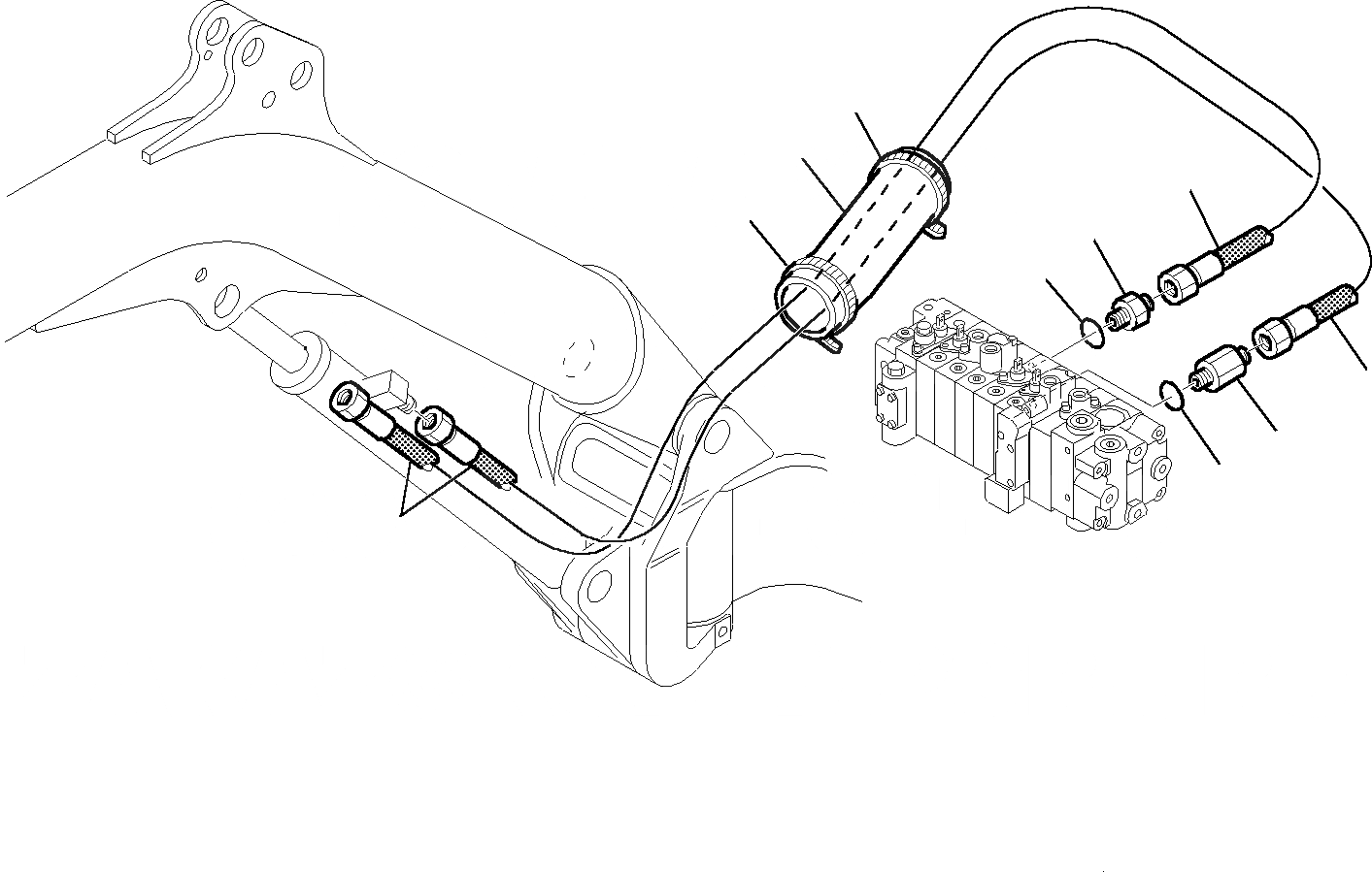 Схема запчастей Komatsu PC15R-8 - ГИДРОЛИНИЯ (ЦИЛИНДР СТРЕЛЫ) УПРАВЛ-Е РАБОЧИМ ОБОРУДОВАНИЕМ