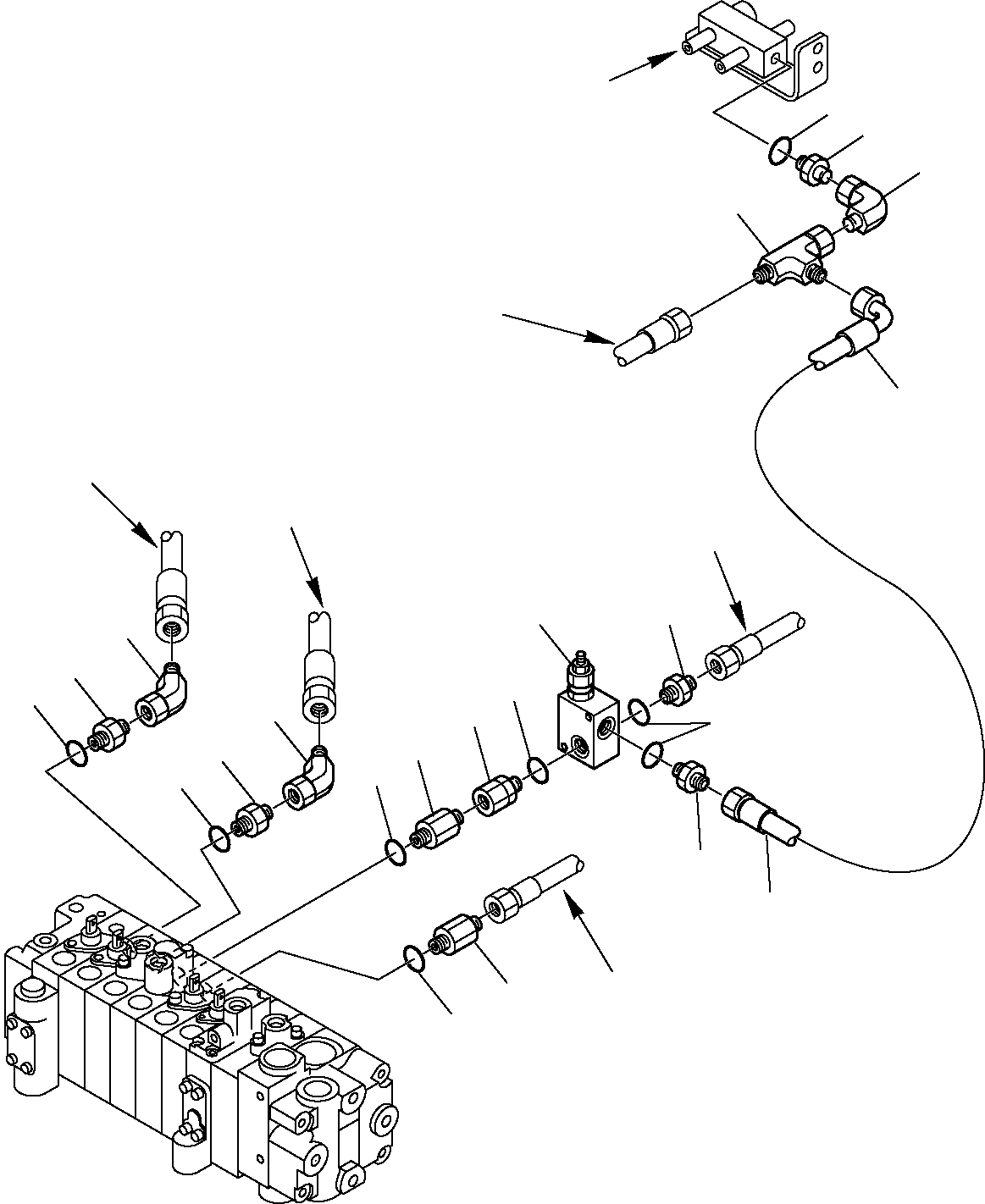 Схема запчастей Komatsu PC15R-8 - ГИДРОЛИНИЯ (ЦИЛИНДР КОВША) (КЛАПАН БЕЗОПАСНОСТИ) УПРАВЛ-Е РАБОЧИМ ОБОРУДОВАНИЕМ
