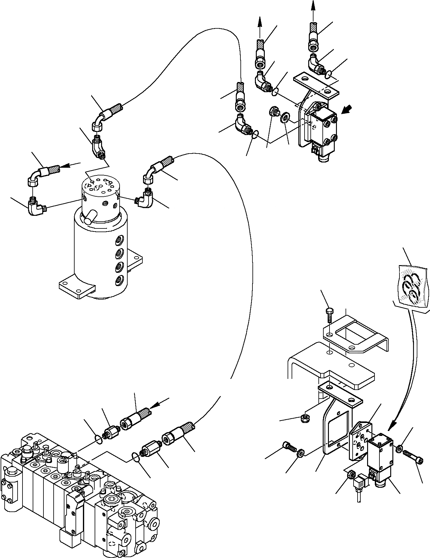 Схема запчастей Komatsu PC15R-8 - ГИДРОЛИНИЯ (ОТВАЛ ЛИНИЯ И РЕГУЛЯТОР НИЖН.CARRIAGE) (ВЕРХН.) УПРАВЛ-Е РАБОЧИМ ОБОРУДОВАНИЕМ