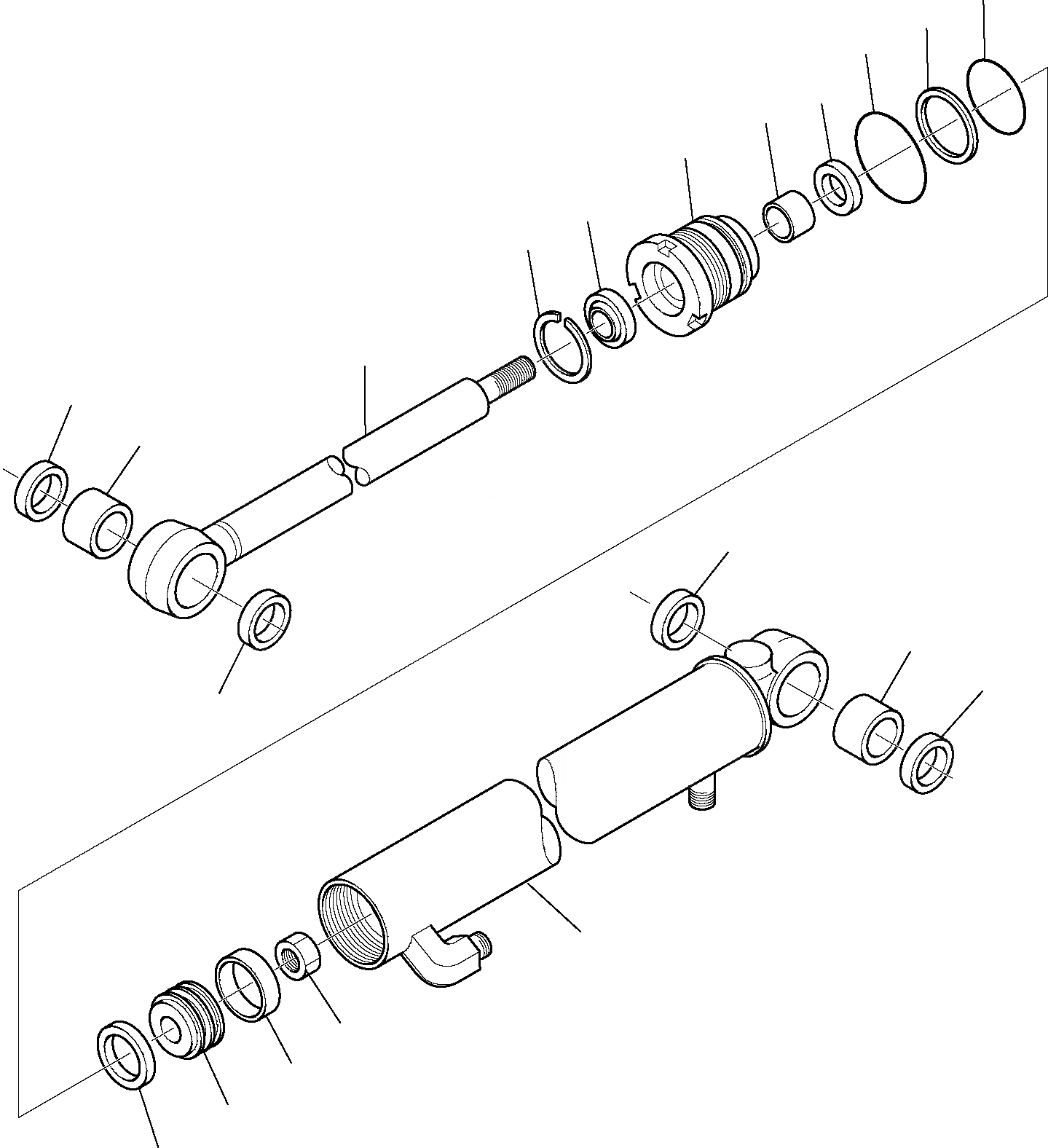 Схема запчастей Komatsu PC15R-8 - ЦИЛИНДР РУКОЯТИ РАБОЧЕЕ ОБОРУДОВАНИЕ