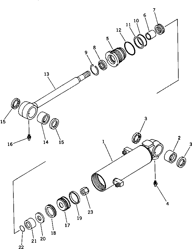 Схема запчастей Komatsu PC15T-2 - ГИДРОЦИЛИНДР ПОДЪЕМА(№8-) ХОДОВАЯ