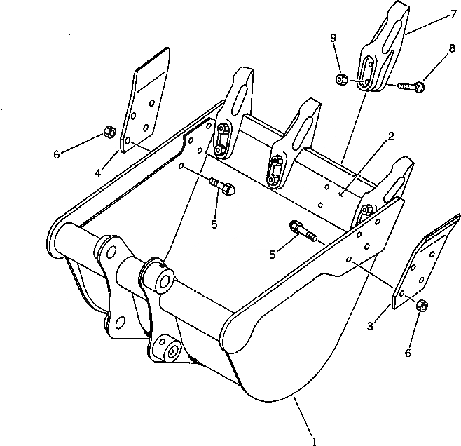 Схема запчастей Komatsu PC15T-2 - КОВШ¤ .M (MINI .M) MM(№8-) РАБОЧЕЕ ОБОРУДОВАНИЕ