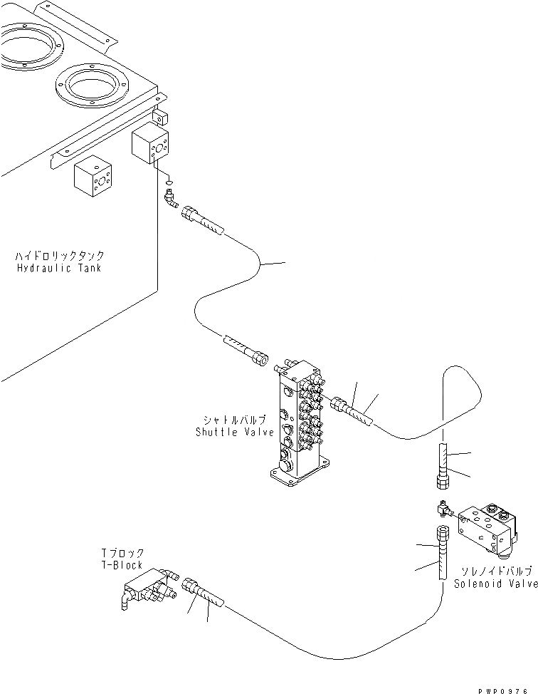 Схема запчастей Komatsu PC160-6K - РАСПРЕДЕЛИТ. КЛАПАН ЛИНИЯ (T-PORT ТРУБЫ) (ДЛЯ 2-СЕКЦИОНН. СТРЕЛЫ)(№K-) ГИДРАВЛИКА