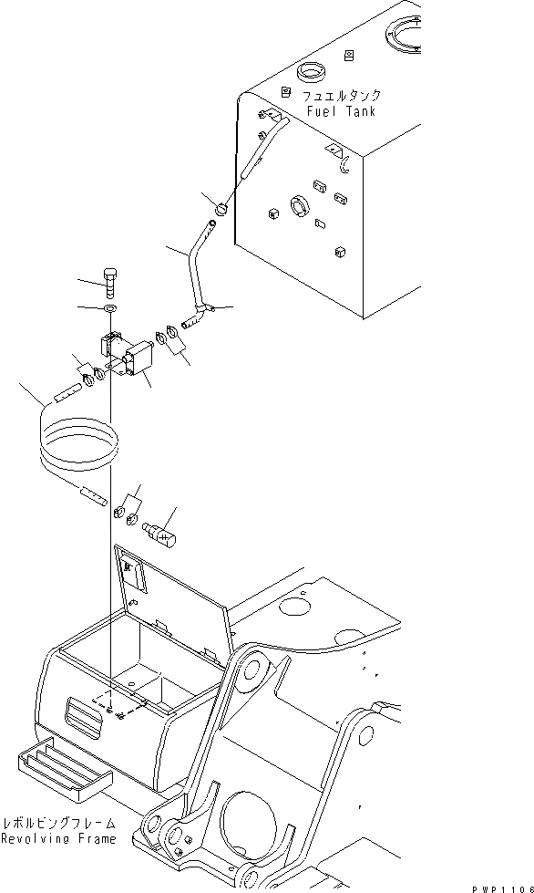 Схема запчастей Komatsu PC160-6K - ЗАПРАВОЧН.LING СИСТЕМА(№K7-) РАЗНОЕ
