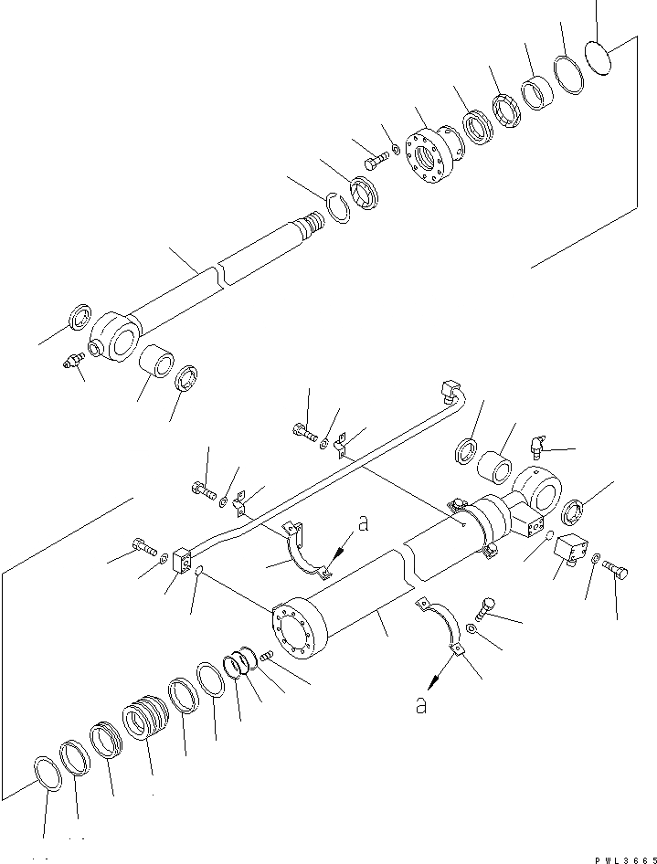Схема запчастей Komatsu PC160-6K - ЦИЛИНДР КОВША(№K98-) ОСНОВН. КОМПОНЕНТЫ И РЕМКОМПЛЕКТЫ