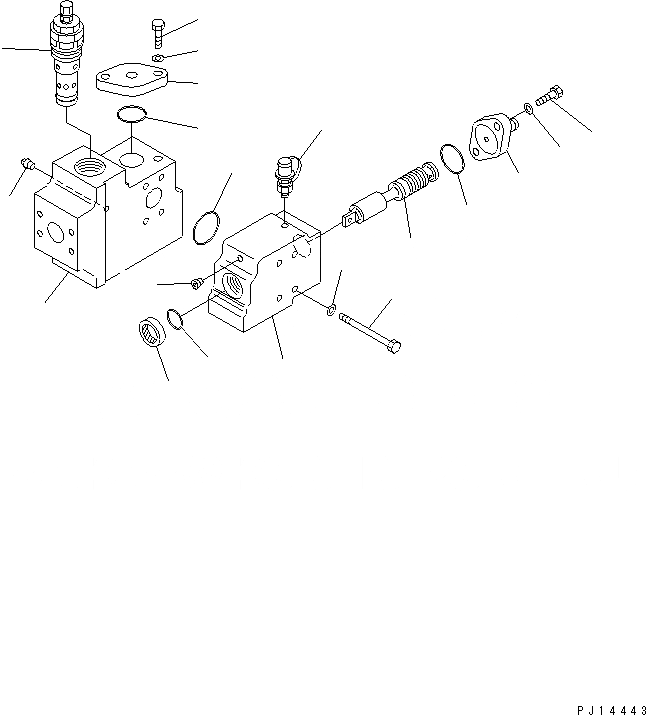 Схема запчастей Komatsu PC1600-1 - БЕЗОПАСН. СТОПОРН. КЛАПАН ГИДРАВЛИКА