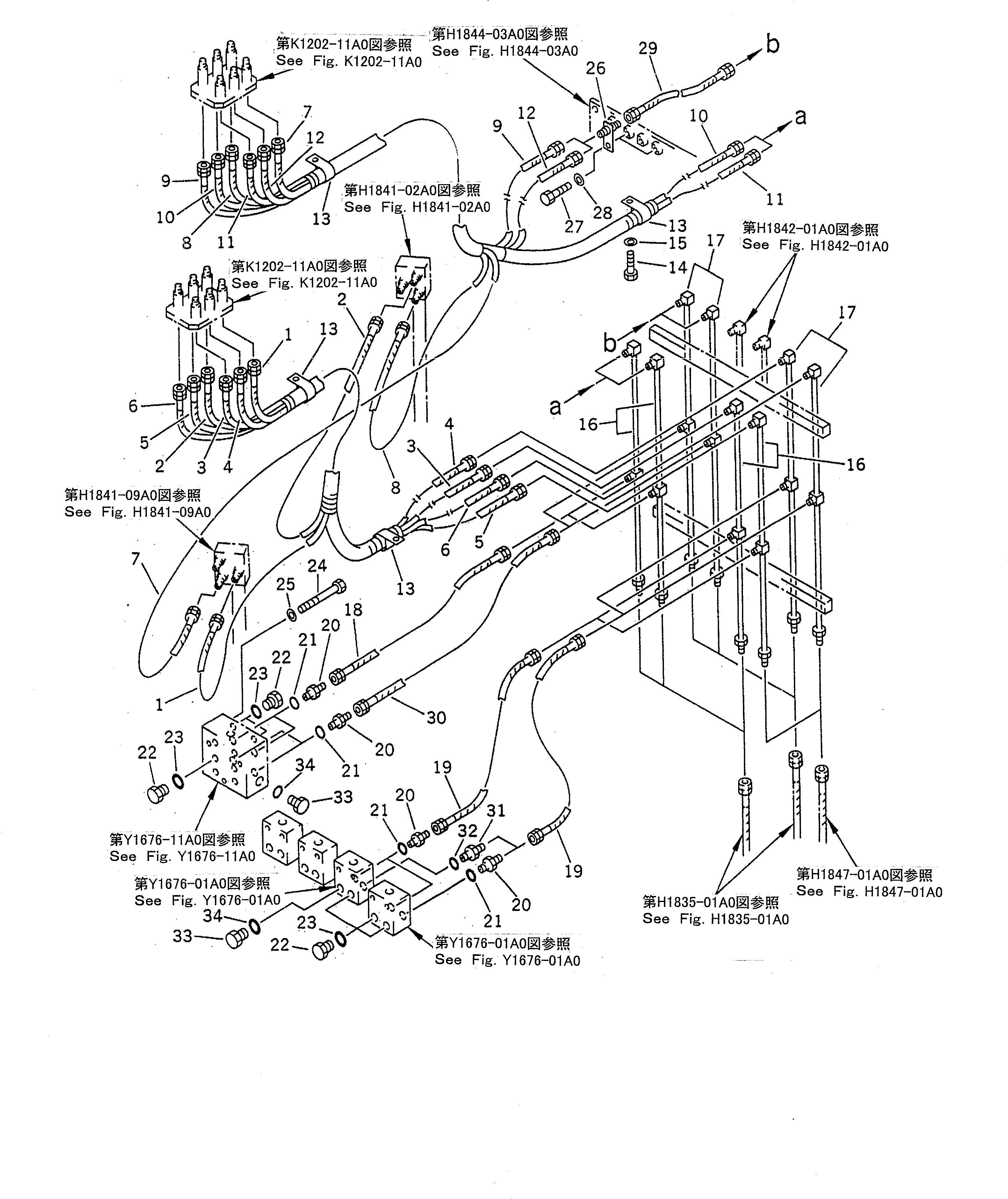 Схема запчастей Komatsu PC1600-1 - КОРПУС TO/FROM КОНТРОЛЬНЫЙ КЛАПАНТРУБЫ (ДЛЯ НИЗ. КАБИНА) (КРОМЕ ЯПОН.) (ДЛЯ ЭКСКАВАТ.) ГИДРАВЛИКА