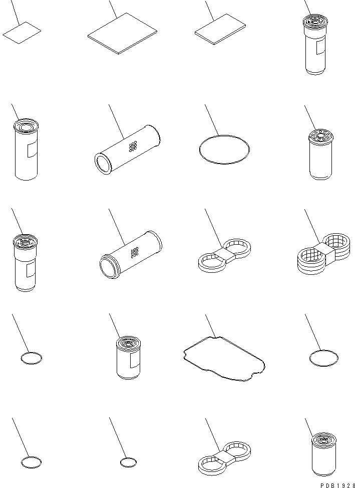 Схема запчастей Komatsu PC1600-1 - ЗАП. ЧАСТИ (AGC СПЕЦ-Я.)(№-) АКСЕССУАРЫ
