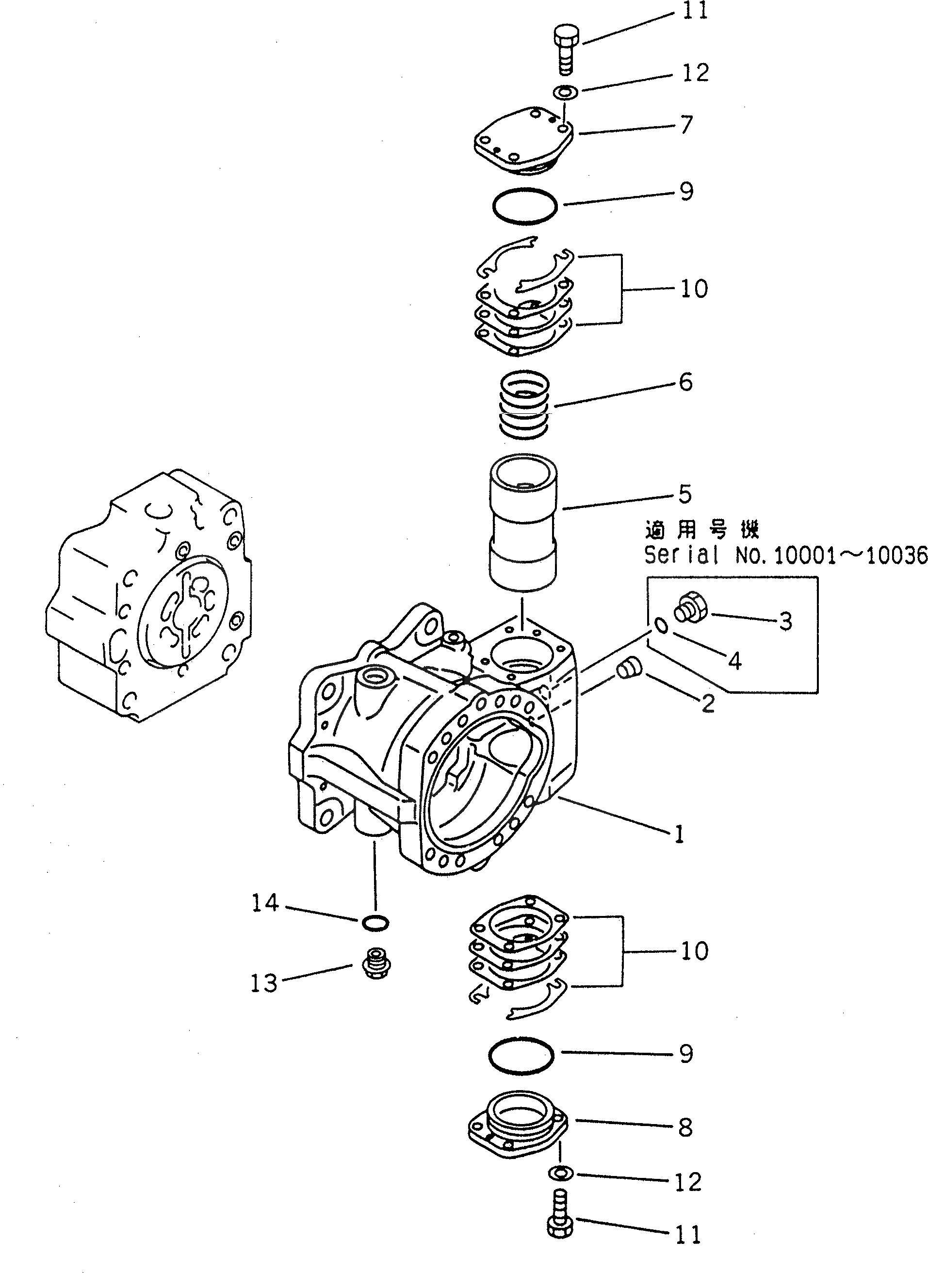 Схема запчастей Komatsu PC1600-1 - ОСНОВН. НАСОС (/) (NO. НАСОС) ОСНОВН. КОМПОНЕНТЫ И РЕМКОМПЛЕКТЫ