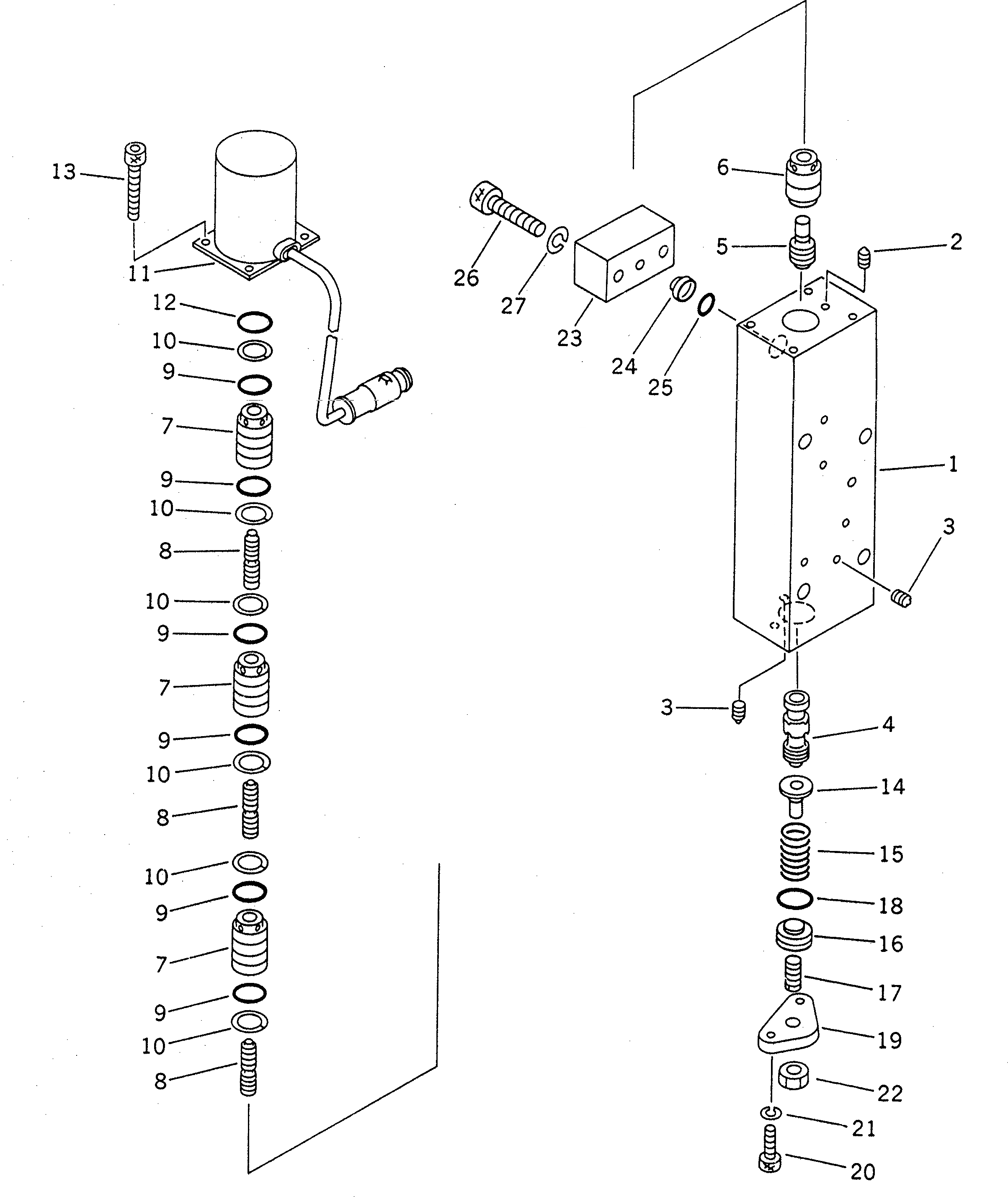 Схема запчастей Komatsu PC1600-1 - ОСНОВН. НАСОС (/) (NO. НАСОС) ОСНОВН. КОМПОНЕНТЫ И РЕМКОМПЛЕКТЫ