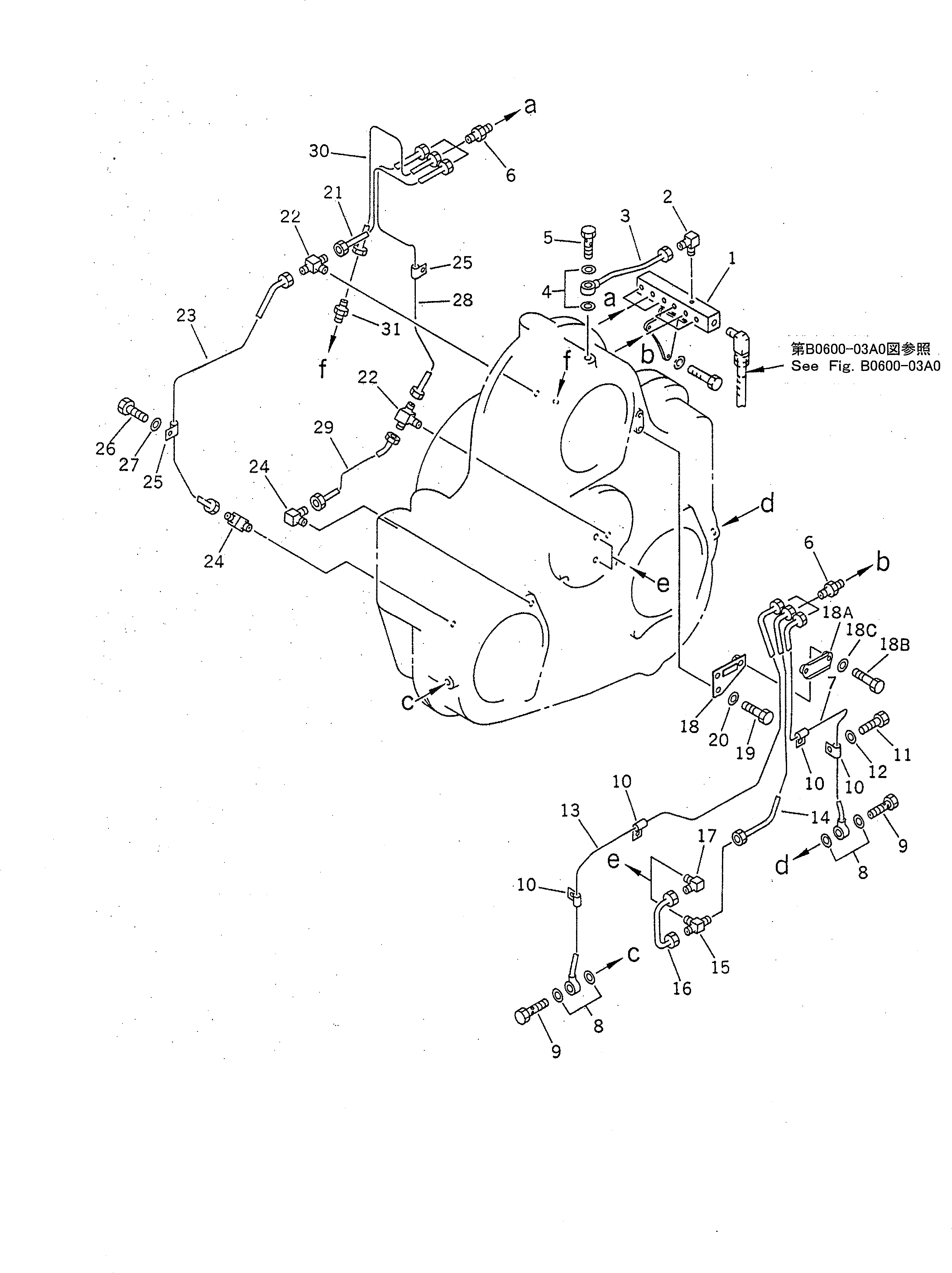 Схема запчастей Komatsu PC1600-1-A - МЕХ-М ОТБОРА МОЩНОСТИ ТРУБЫ(№-) КОМПОНЕНТЫ ДВИГАТЕЛЯ