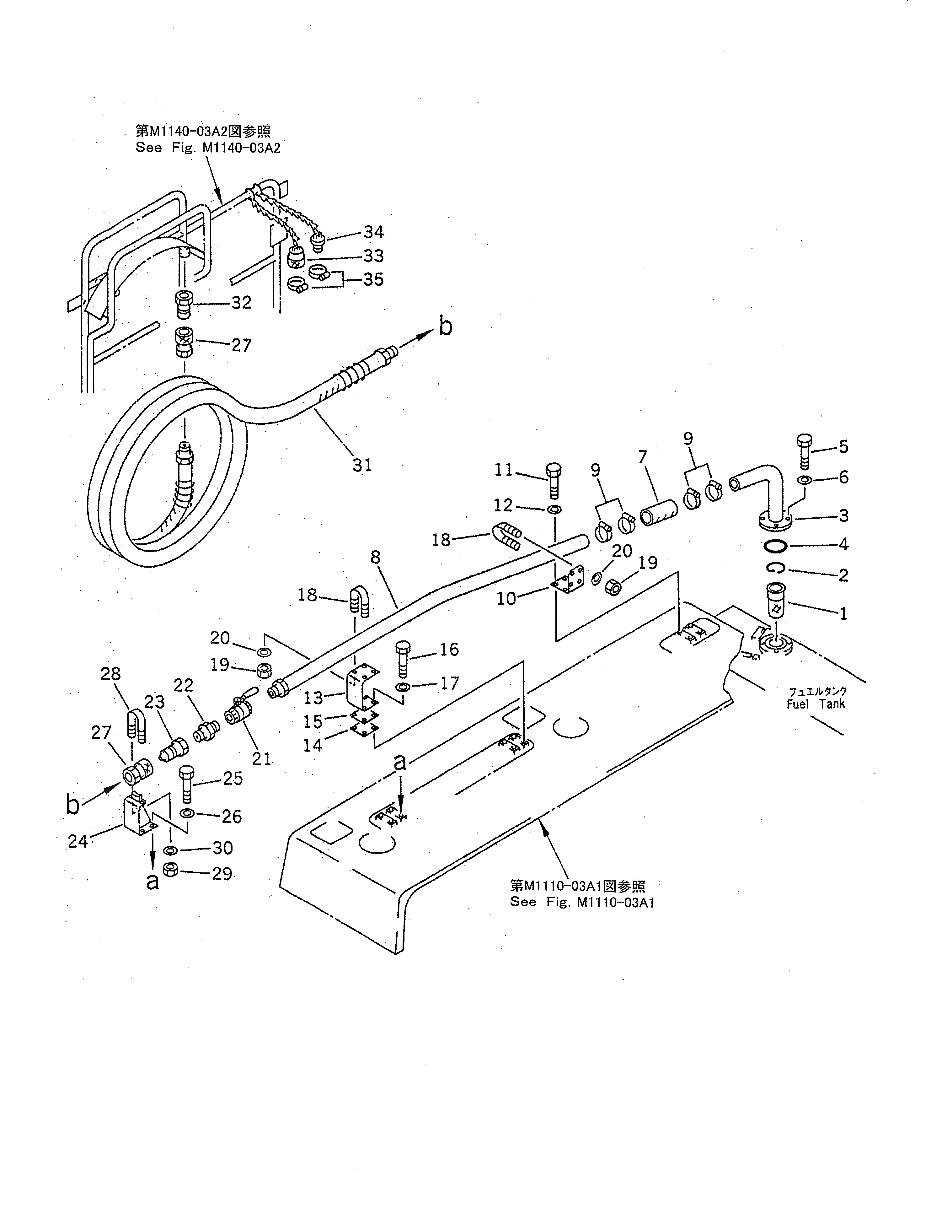 Схема запчастей Komatsu PC1600-1-A - ТОПЛИВН. ПОДАЮЩ. ТРУБЫ(№-7) ТОПЛИВН. БАК. AND КОМПОНЕНТЫ