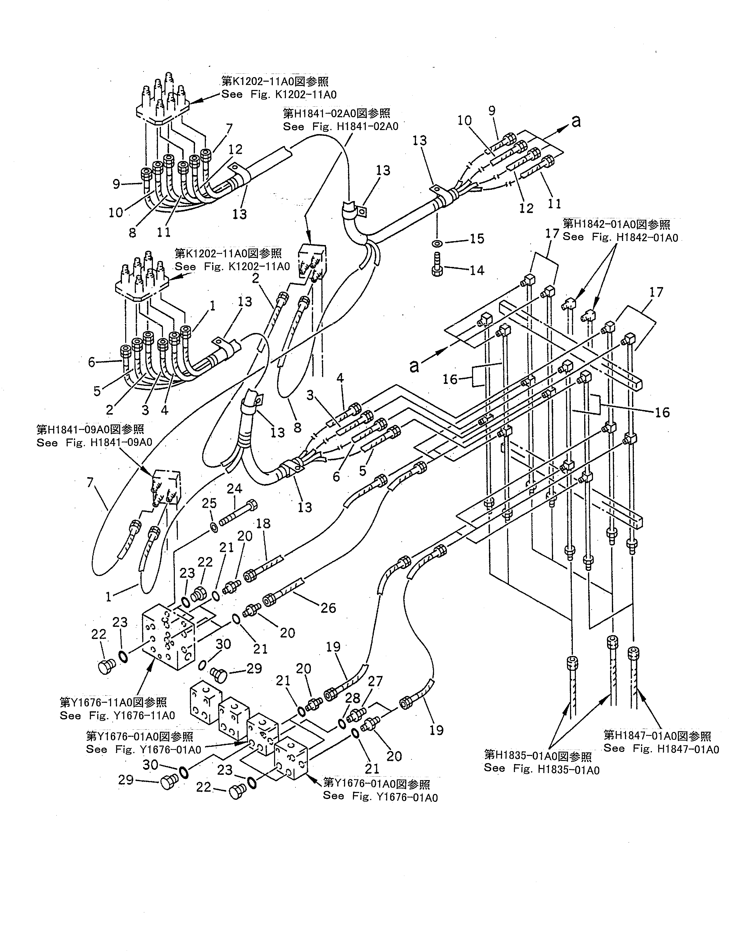 Схема запчастей Komatsu PC1600-1-A - КОРПУС TO/FROM КОНТРОЛЬНЫЙ КЛАПАНТРУБЫ (ДЛЯ ВЫС. КАБИНА) (JIS PATTERN)(№-) ГИДРАВЛИКА