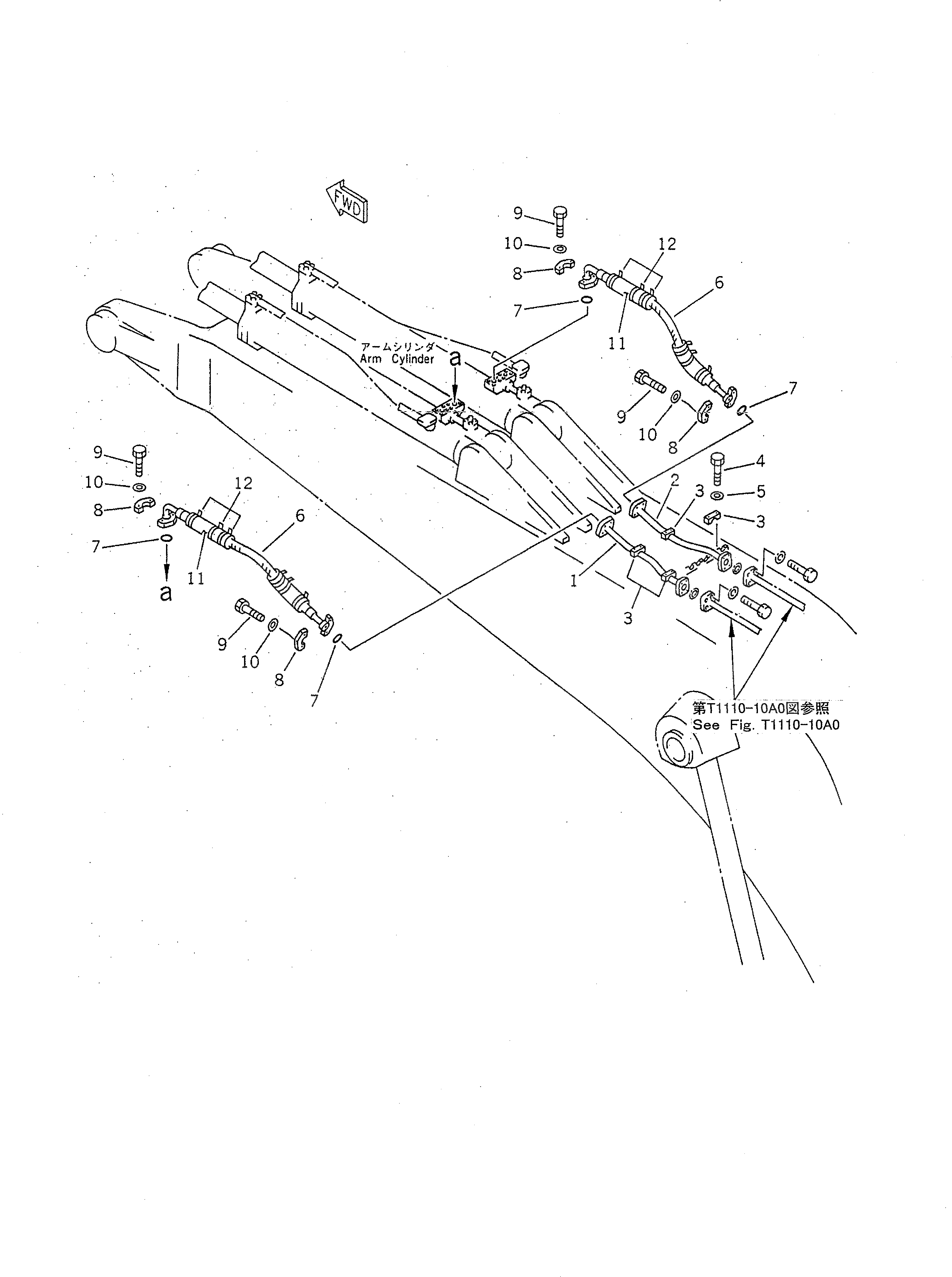 Схема запчастей Komatsu PC1600-1-A - ЦИЛИНДР РУКОЯТИТРУБЫ (ГОЛОВКА ЦИЛИНДРОВ ЛИНИЯ) (/)(№-8) РАБОЧЕЕ ОБОРУДОВАНИЕ