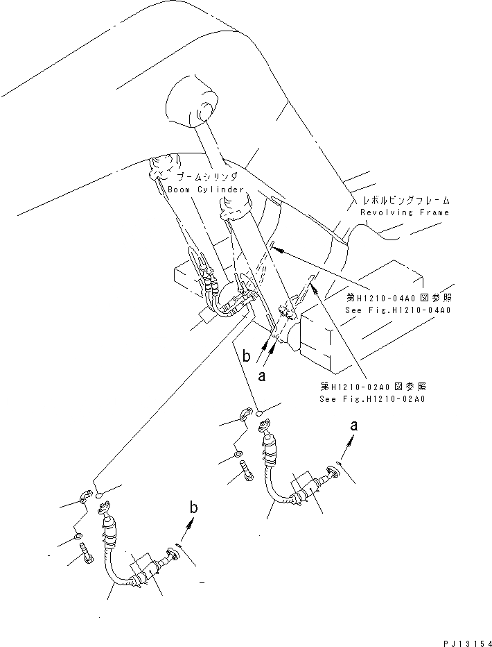 Схема запчастей Komatsu PC1600-1-A - ЦИЛИНДР СТРЕЛЫТРУБЫ (НАВЕСН. ОБОРУД) РАБОЧЕЕ ОБОРУДОВАНИЕ
