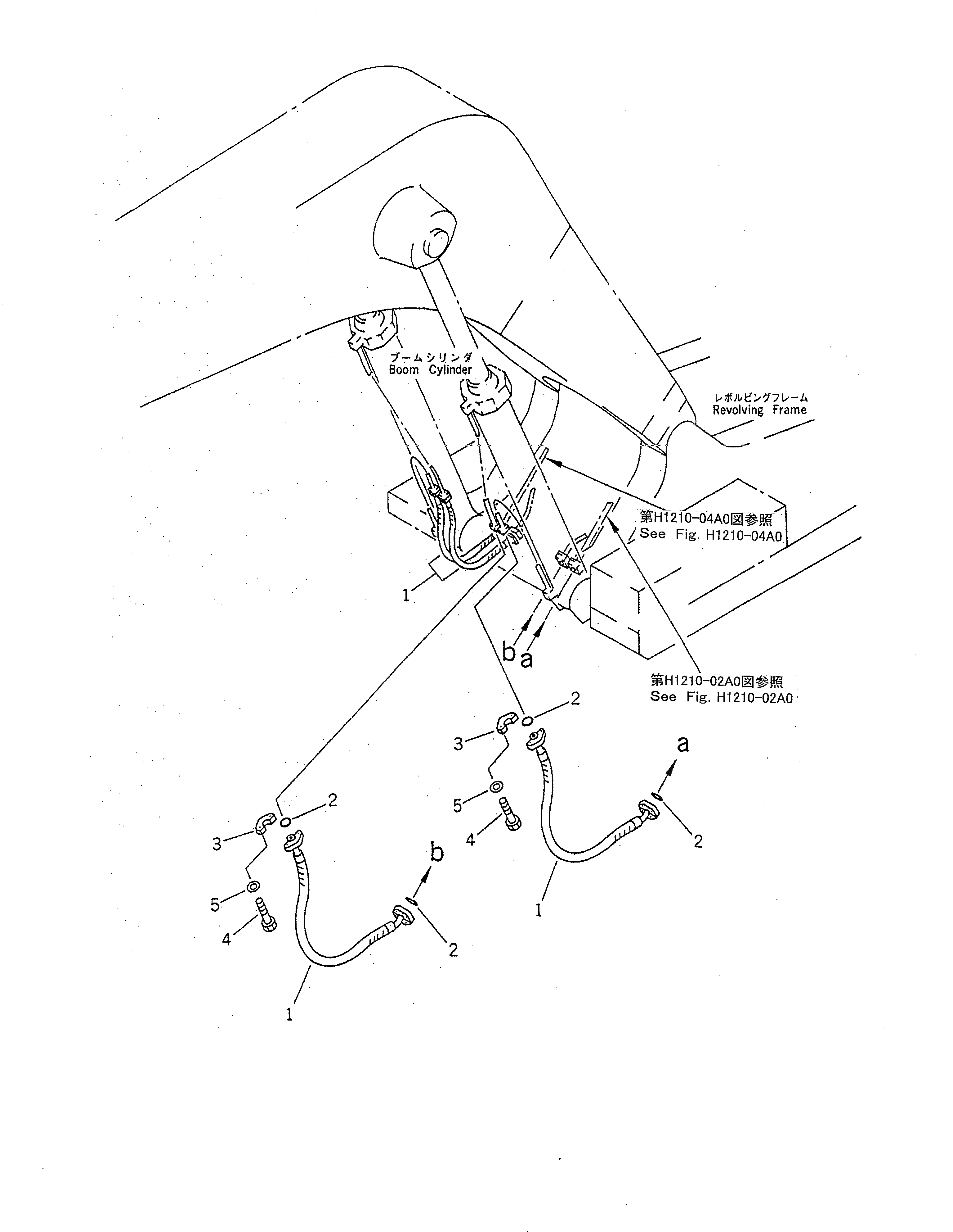 Схема запчастей Komatsu PC1600-1-A - ЦИЛИНДР СТРЕЛЫТРУБЫ (НАВЕСН. ОБОРУД)(№-) РАБОЧЕЕ ОБОРУДОВАНИЕ