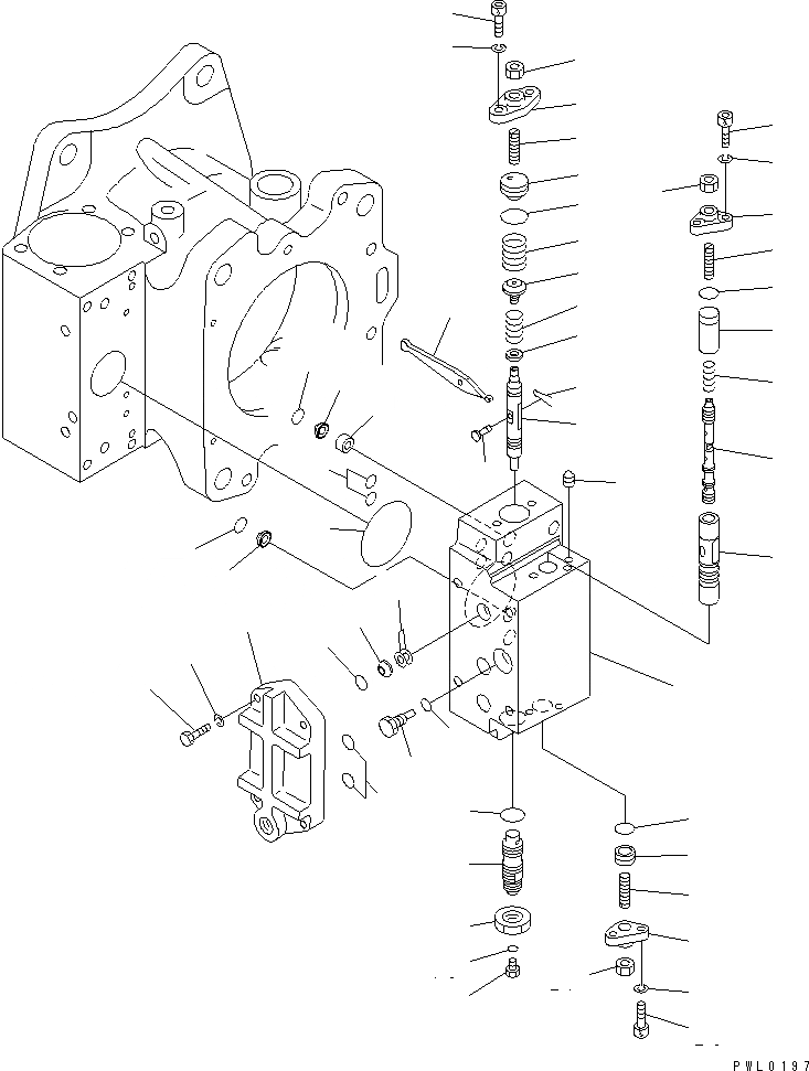Схема запчастей Komatsu PC1600-1-A - ОСНОВН. НАСОС (/8) (NO. НАСОС) ОСНОВН. КОМПОНЕНТЫ И РЕМКОМПЛЕКТЫ