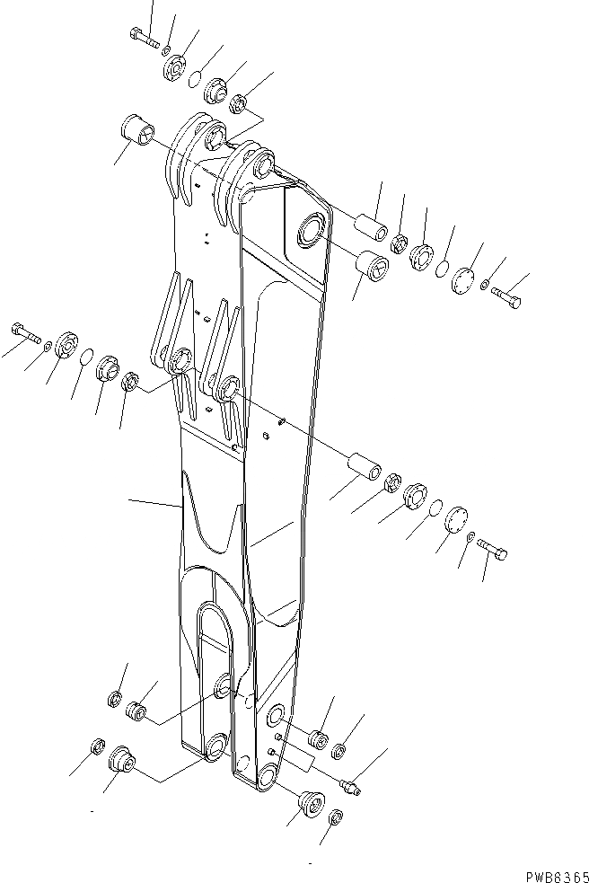 Схема запчастей Komatsu PC1600-1 - РУКОЯТЬ (.M) (ДЛЯ ЭКСКАВАТ.)(№9-) РАБОЧЕЕ ОБОРУДОВАНИЕ