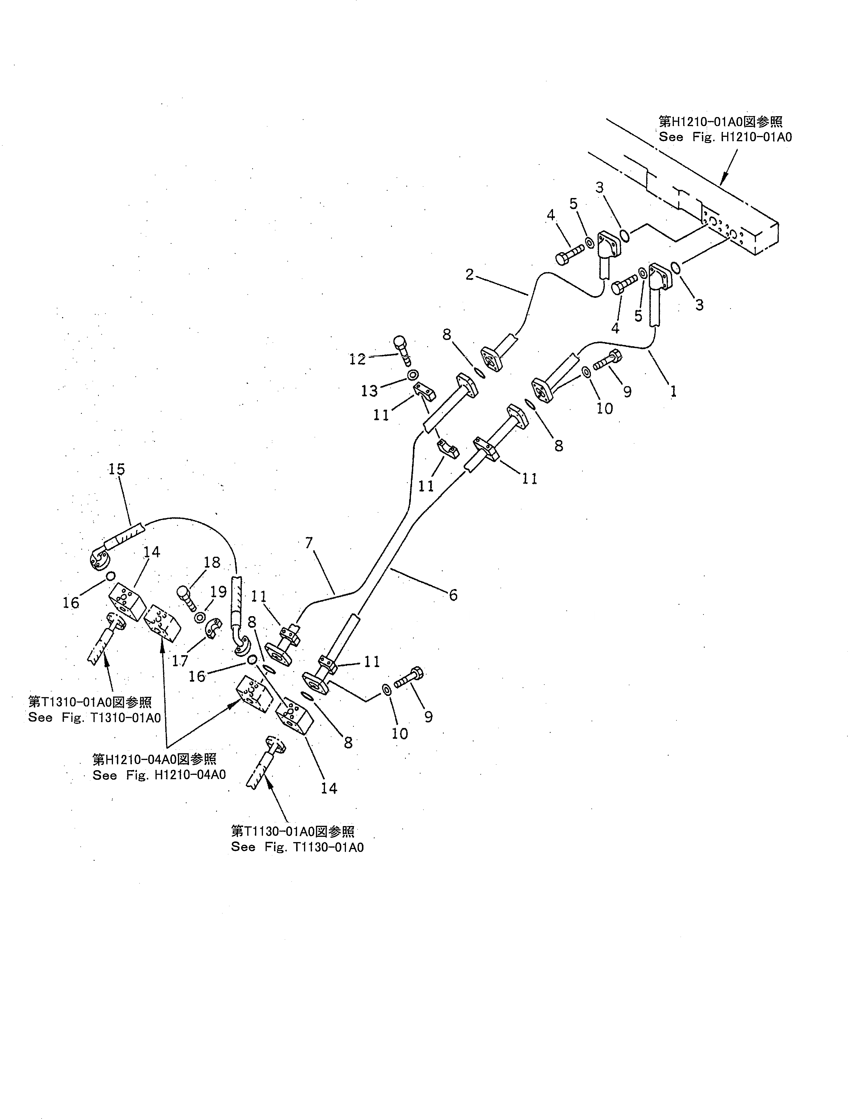 Схема запчастей Komatsu PC1600SP-1 - ЦИЛИНДР СТРЕЛЫТРУБЫ (/) ГИДРАВЛИКА