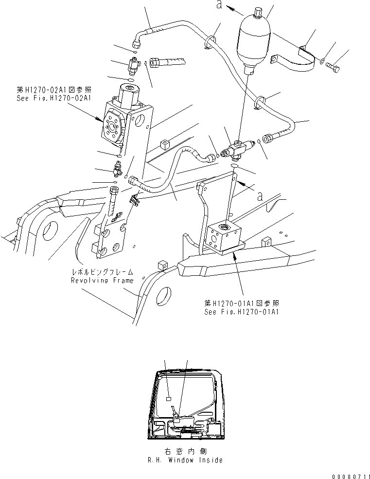Схема запчастей Komatsu PC160LC-7 - ПЕРЕХОДНИК ДЛЯ МОЛОТА (ДЛЯ NIPPON PNEUMATIC)(№9-) РАБОЧЕЕ ОБОРУДОВАНИЕ