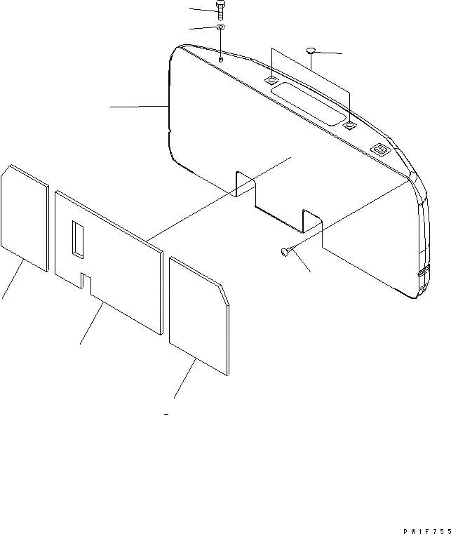Схема запчастей Komatsu PC160LC-7K-KA - ПРОТИВОВЕС ЧАСТИ КОРПУСА