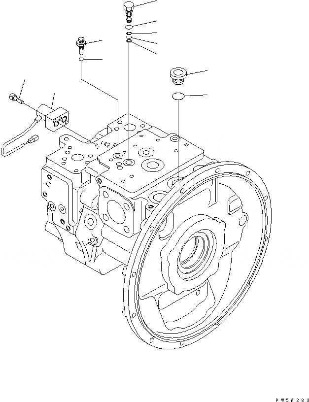 Схема запчастей Komatsu PC160LC-7K-KA - ОСНОВН. НАСОС (9/9) ОСНОВН. КОМПОНЕНТЫ И РЕМКОМПЛЕКТЫ