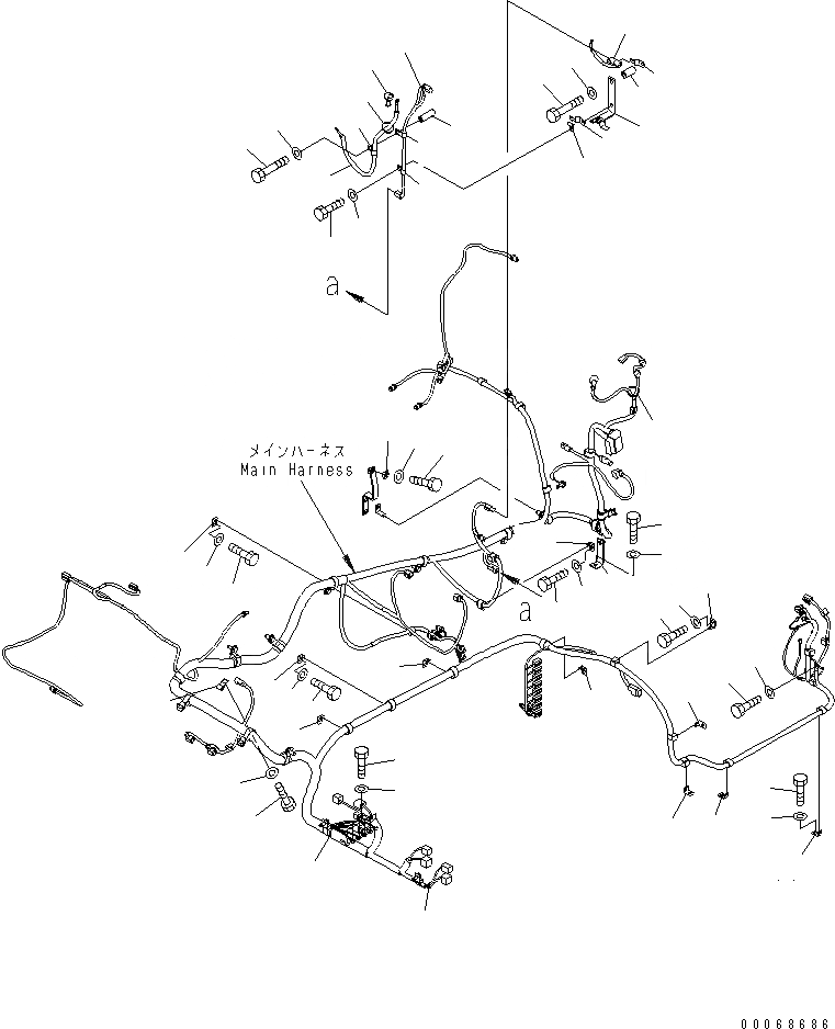 Схема запчастей Komatsu PC160LC-7E0 - ЭЛЕКТРОПРОВОДКА (ОСНОВН. Э/ПРОВОДКА) (/) ЭЛЕКТРИКА
