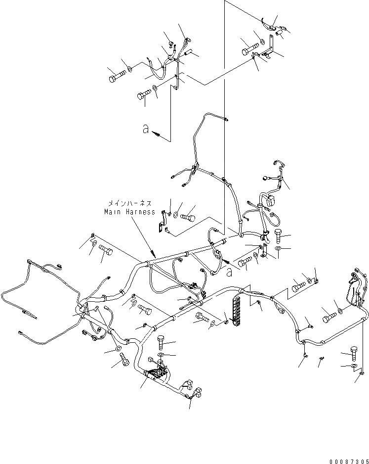 Схема запчастей Komatsu PC160LC-7E0 - ЭЛЕКТРОПРОВОДКА (ОСНОВН. Э/ПРОВОДКА) (/) (ДЛЯ KAL)(№-) ЭЛЕКТРИКА