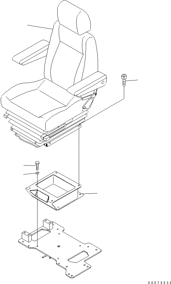 Схема запчастей Komatsu PC160LC-7E0 - СИДЕНЬЕ ОПЕРАТОРА (FABLIC) КАБИНА ОПЕРАТОРА И СИСТЕМА УПРАВЛЕНИЯ
