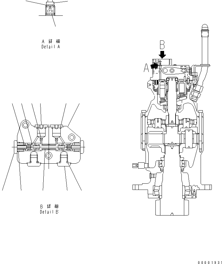 Схема запчастей Komatsu PC160LC-7E0 - КЛАПАН (ДЛЯ МОТОР ПОВОРОТА) ОСНОВН. КОМПОНЕНТЫ И РЕМКОМПЛЕКТЫ